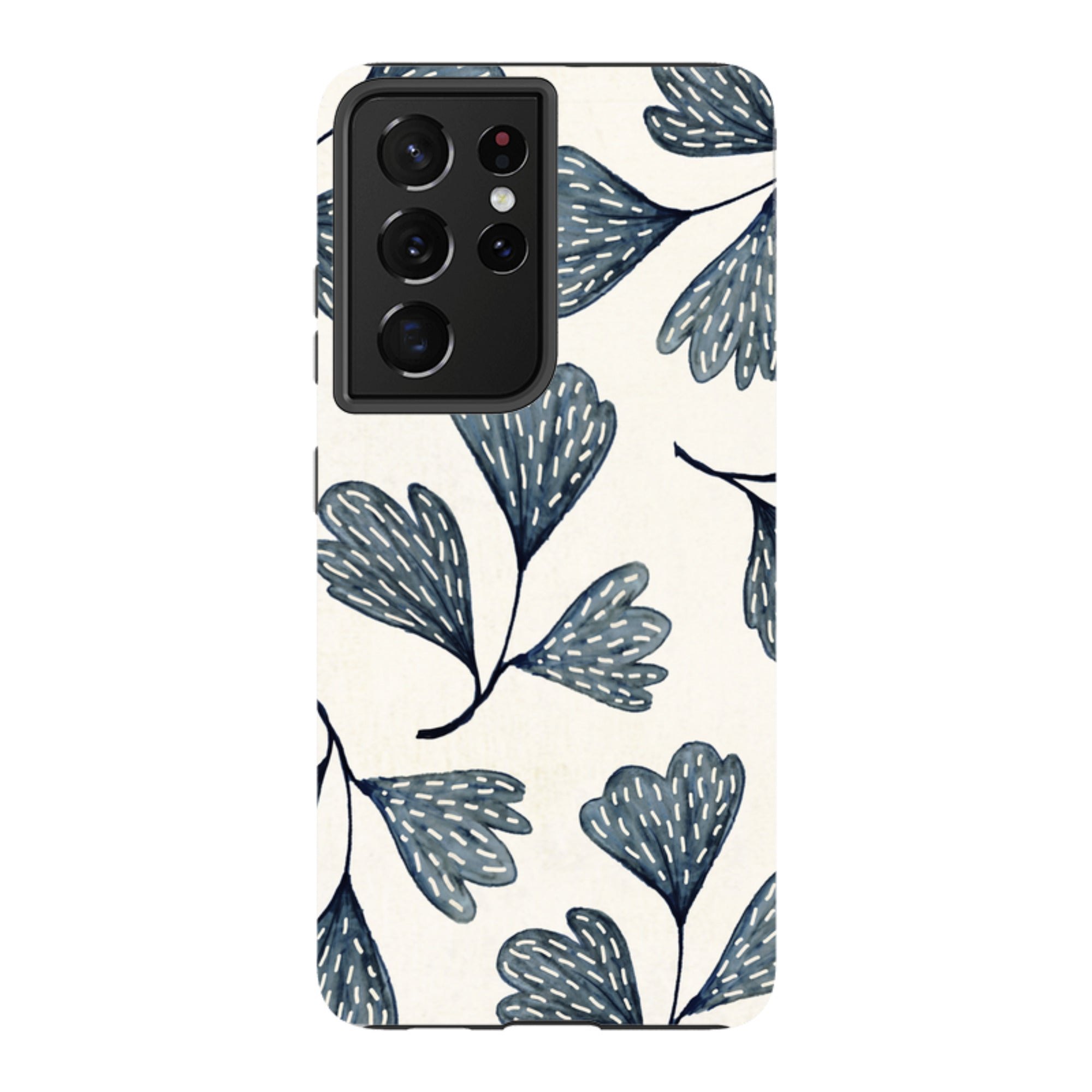 Samsung Tough Case - Indigo Leaves By Katherine Quinn