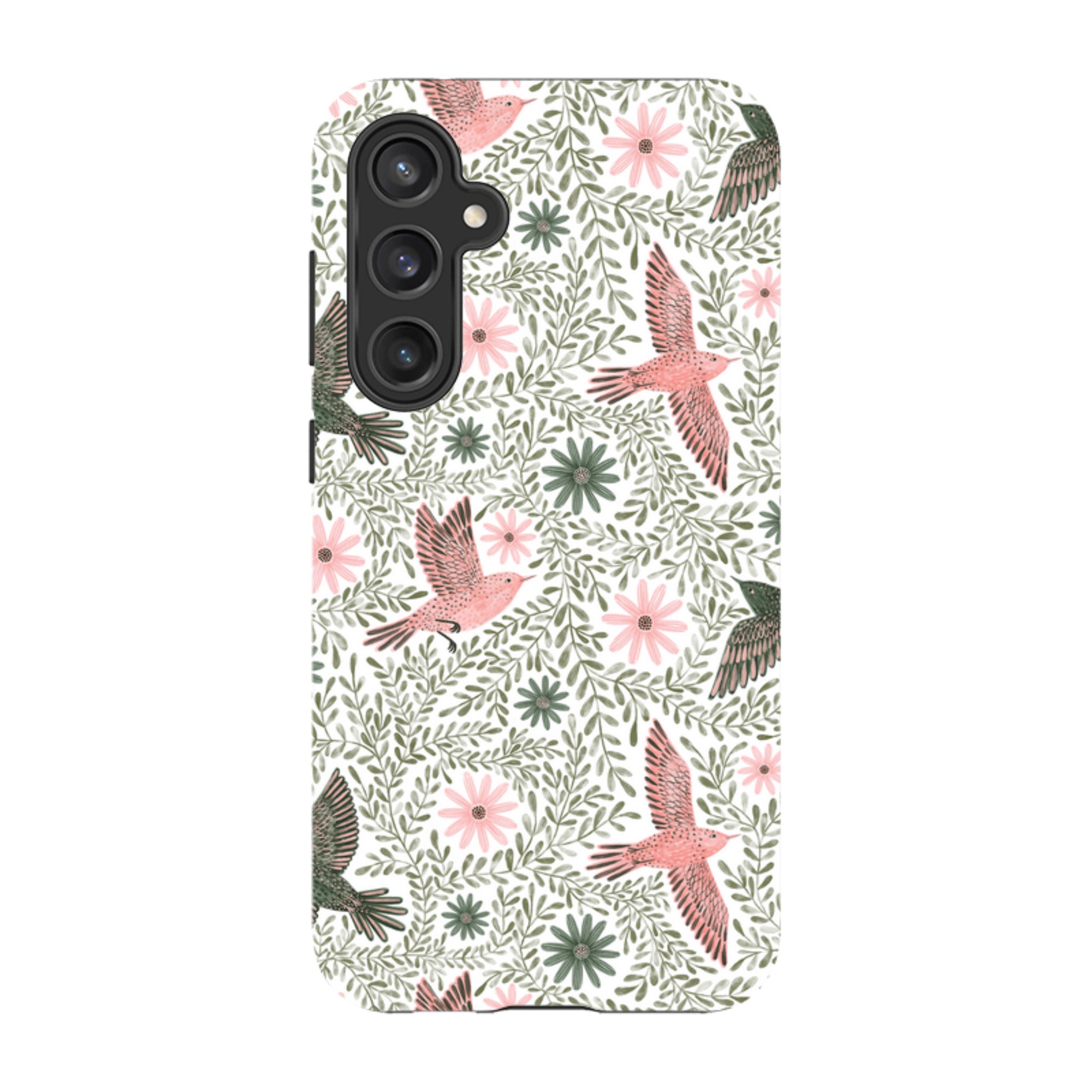 Samsung Tough Case - Bird Pattern Green By Lee Foster Wilson
