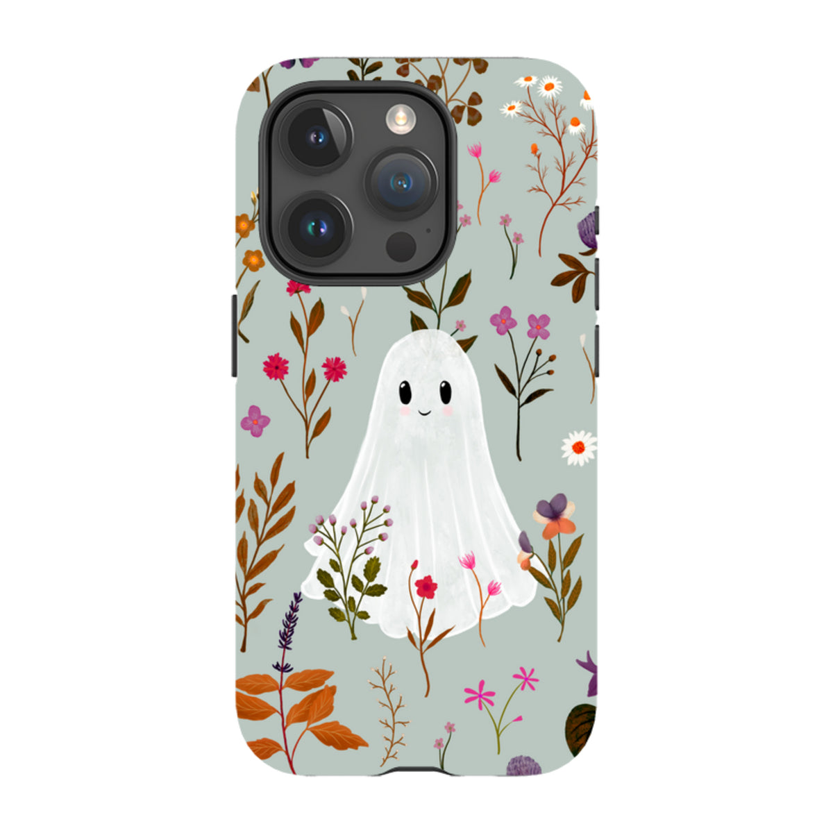 iPhone Tough Case - Ghost in the Garden - Dusty Gourd Multi By Katherine Quinn