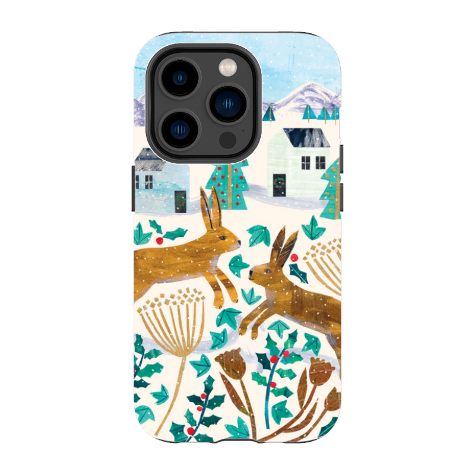 iPhone Tough Case - Xmas Hare By Tracey English