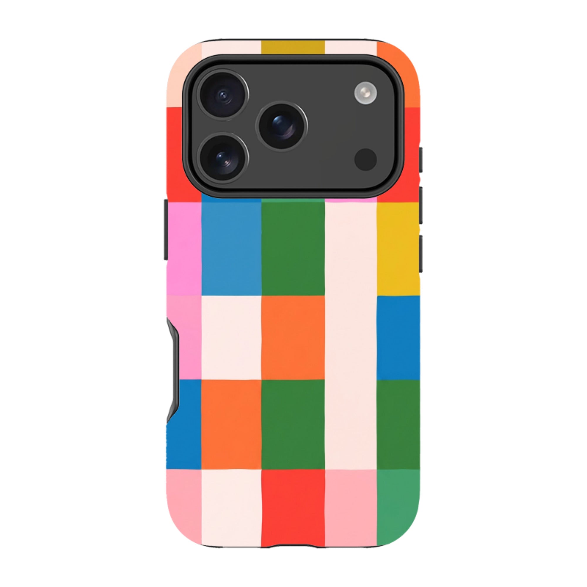 iPhone Tough Case - Multicolour Patchwork plaid
