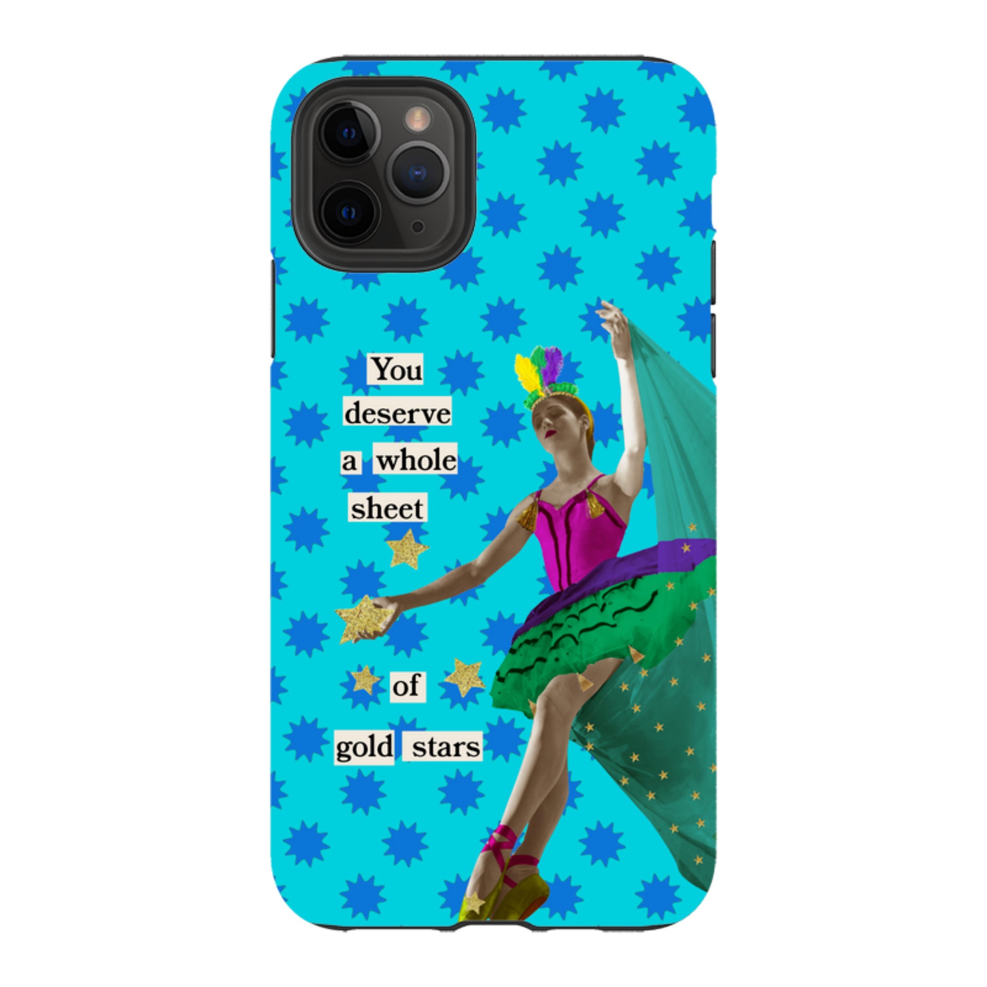 iPhone Tough Case - Gold Stars By Clare Jordan