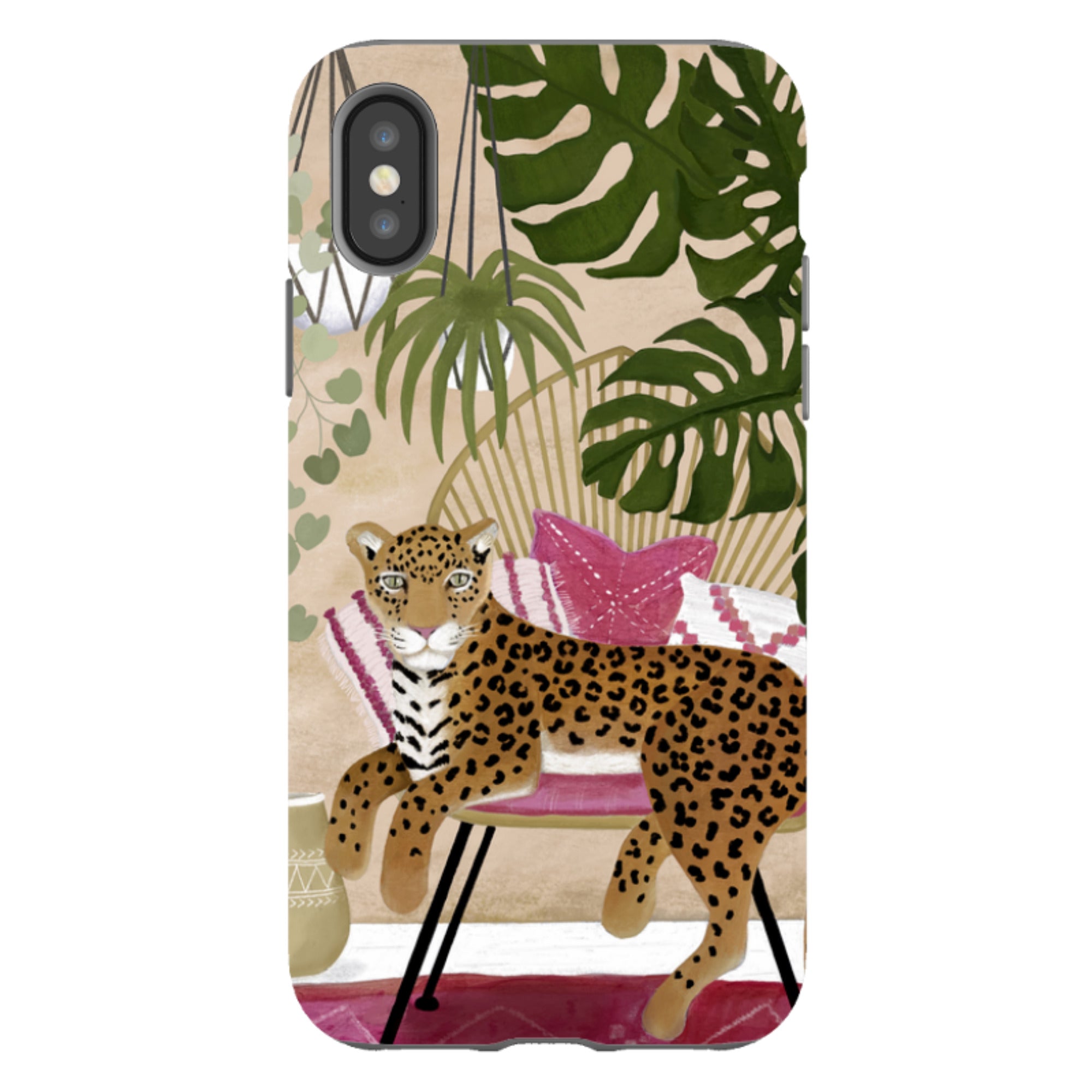 iPhone Tough Case - Boho Leopard Cream By Bex Parkin