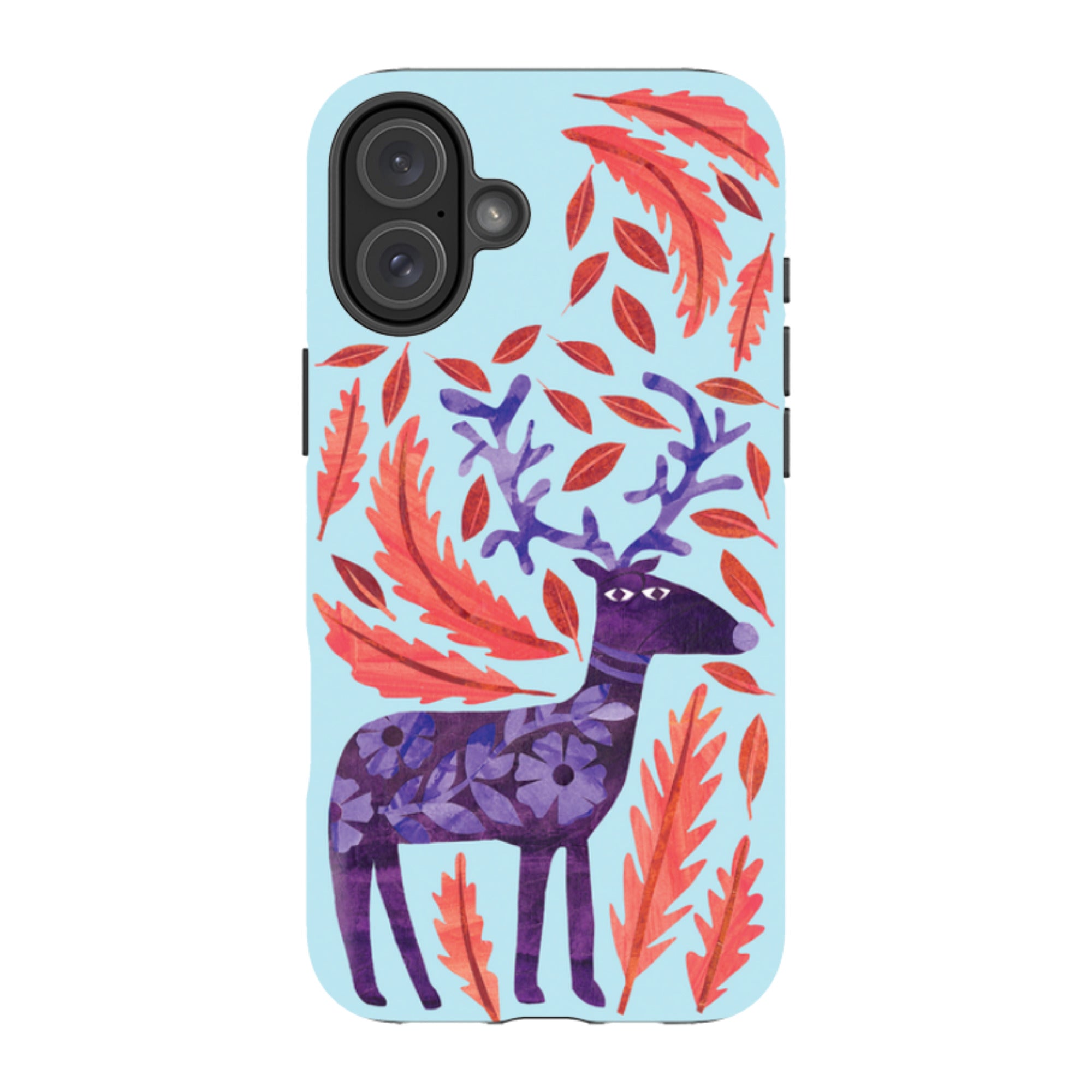 iPhone MagSafe Tough Case - Purple Reindeer By Tracey English