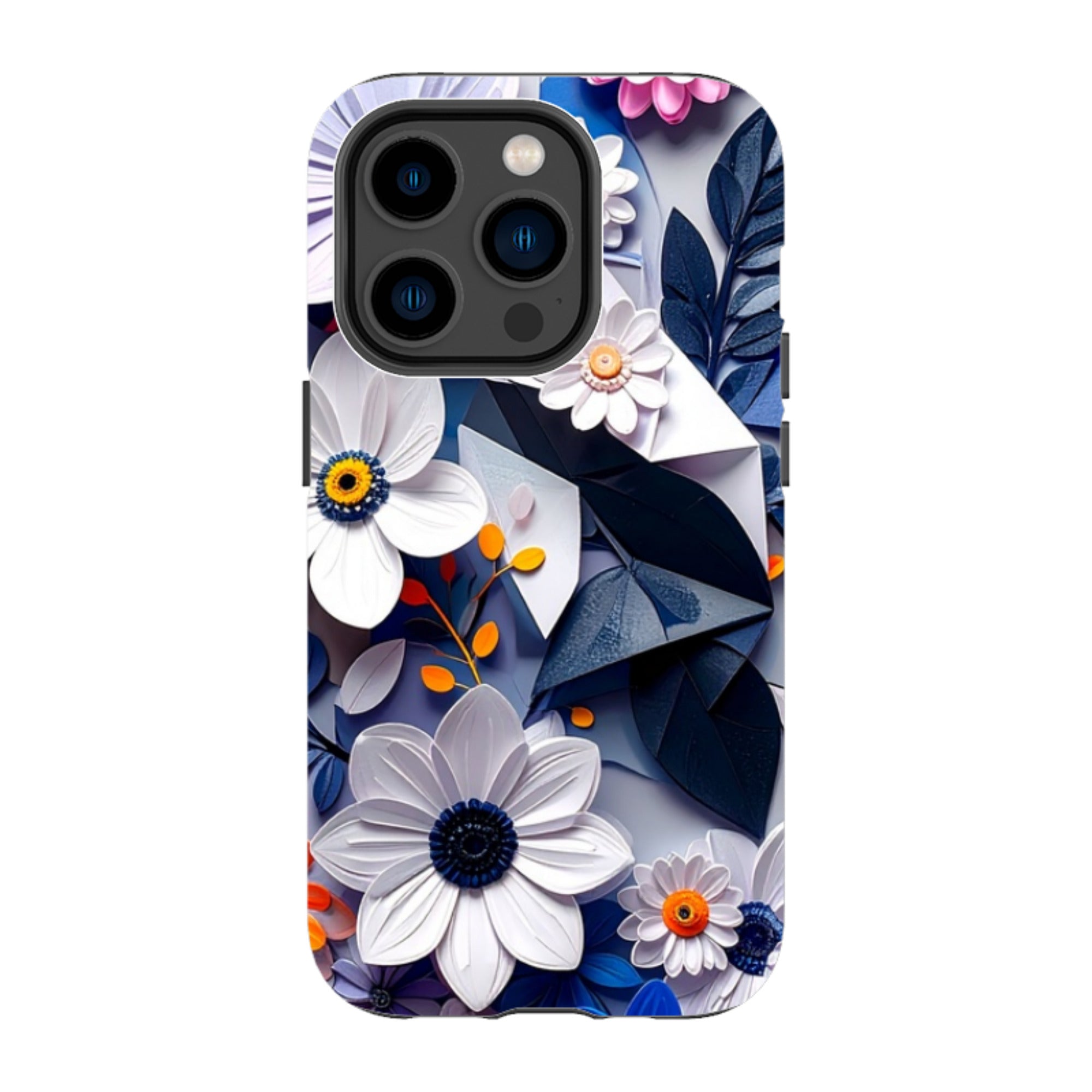 iPhone MagSafe Tough Case - Summer Blue Florals