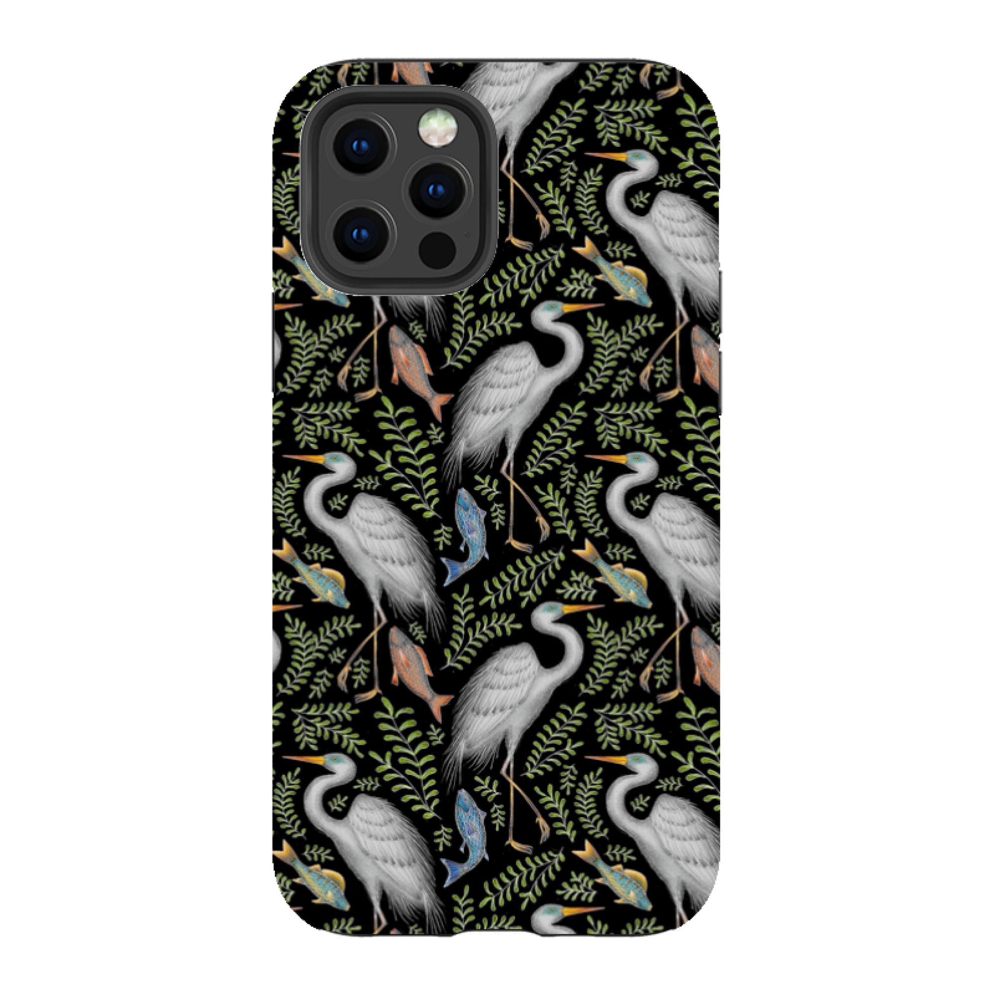 iPhone Tough Case - Egret Pattern By Catherine Rowe