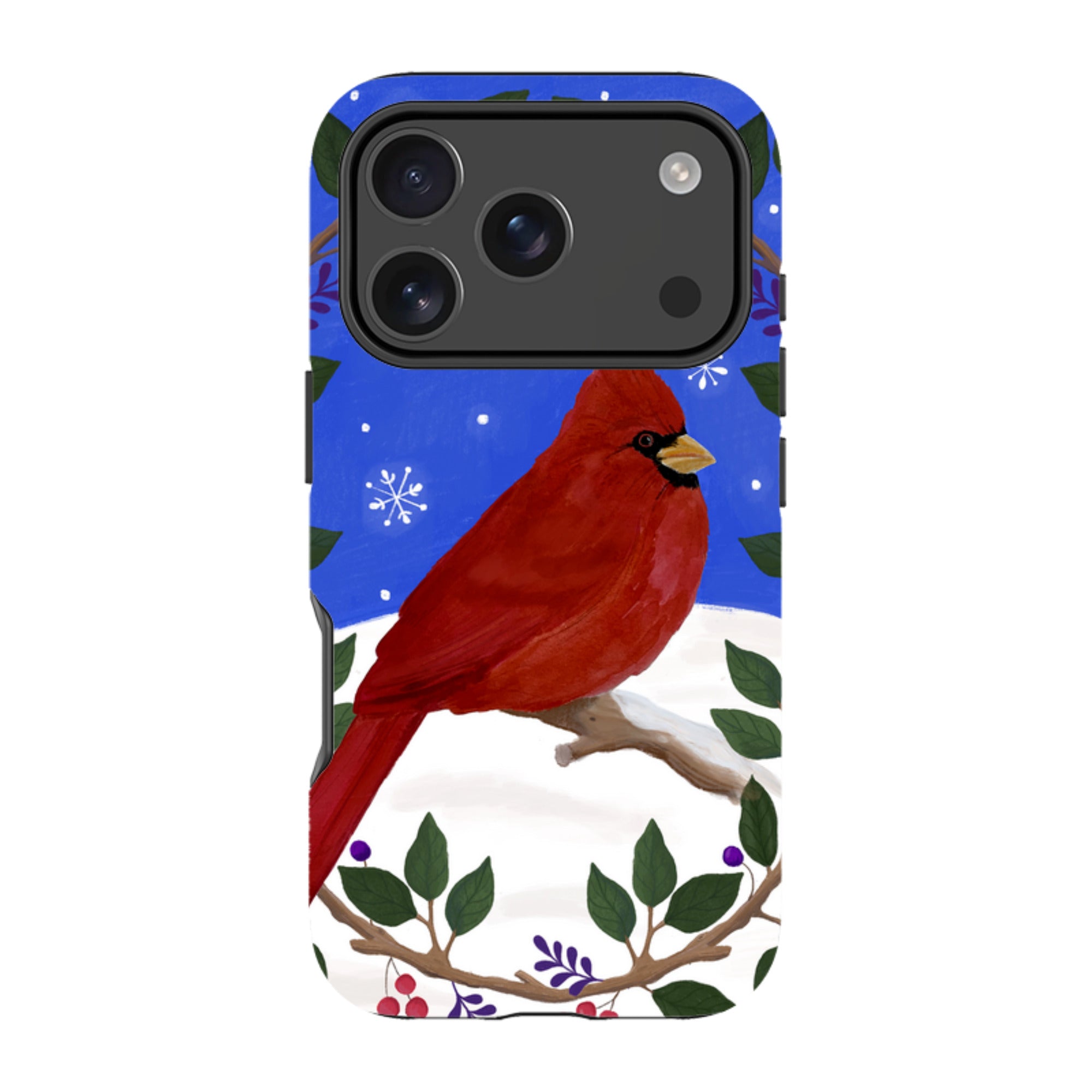 iPhone Tough Case - Cardinal Wreath By Bex Parkin