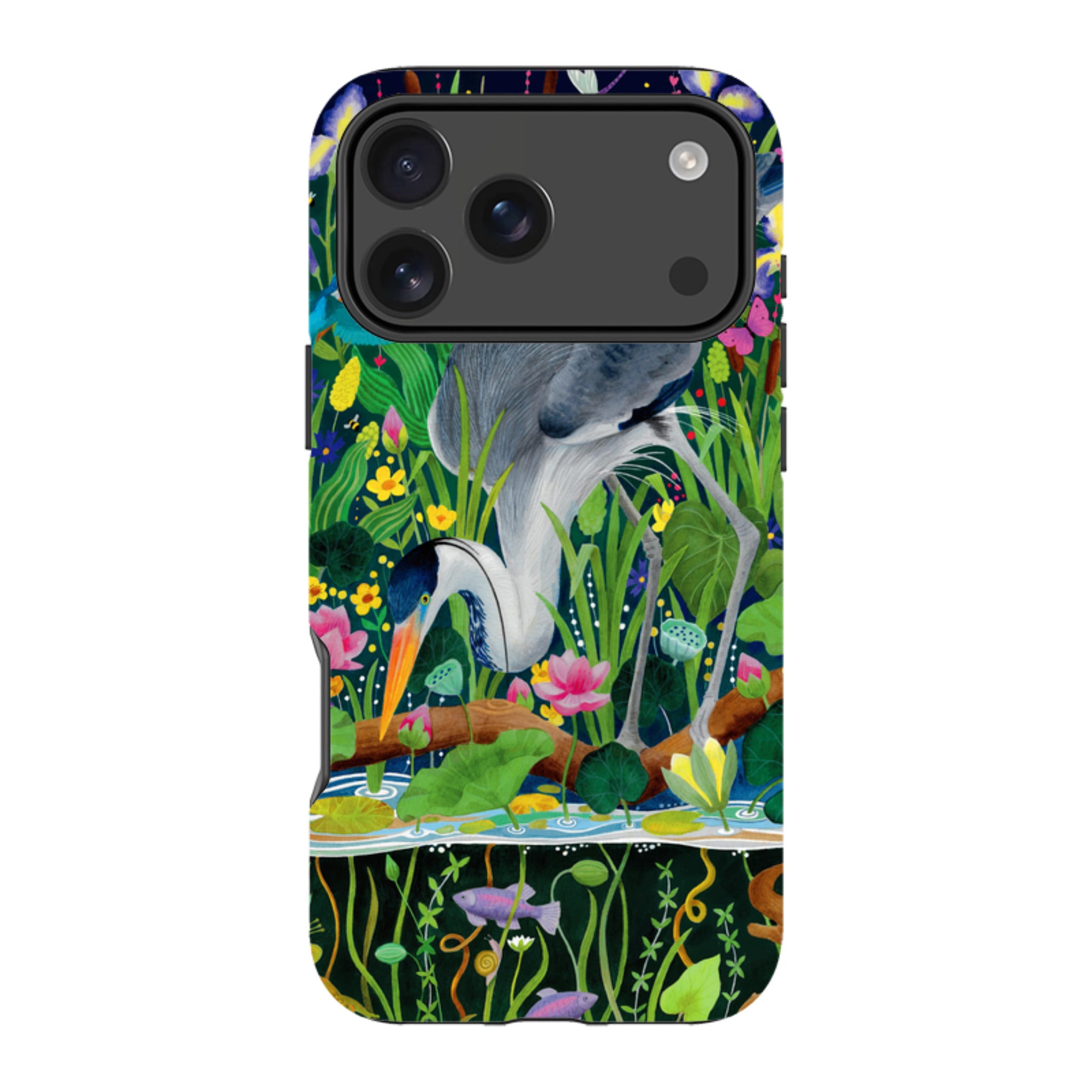 iPhone Tough Case - Heron Fishing By Bex Parkin