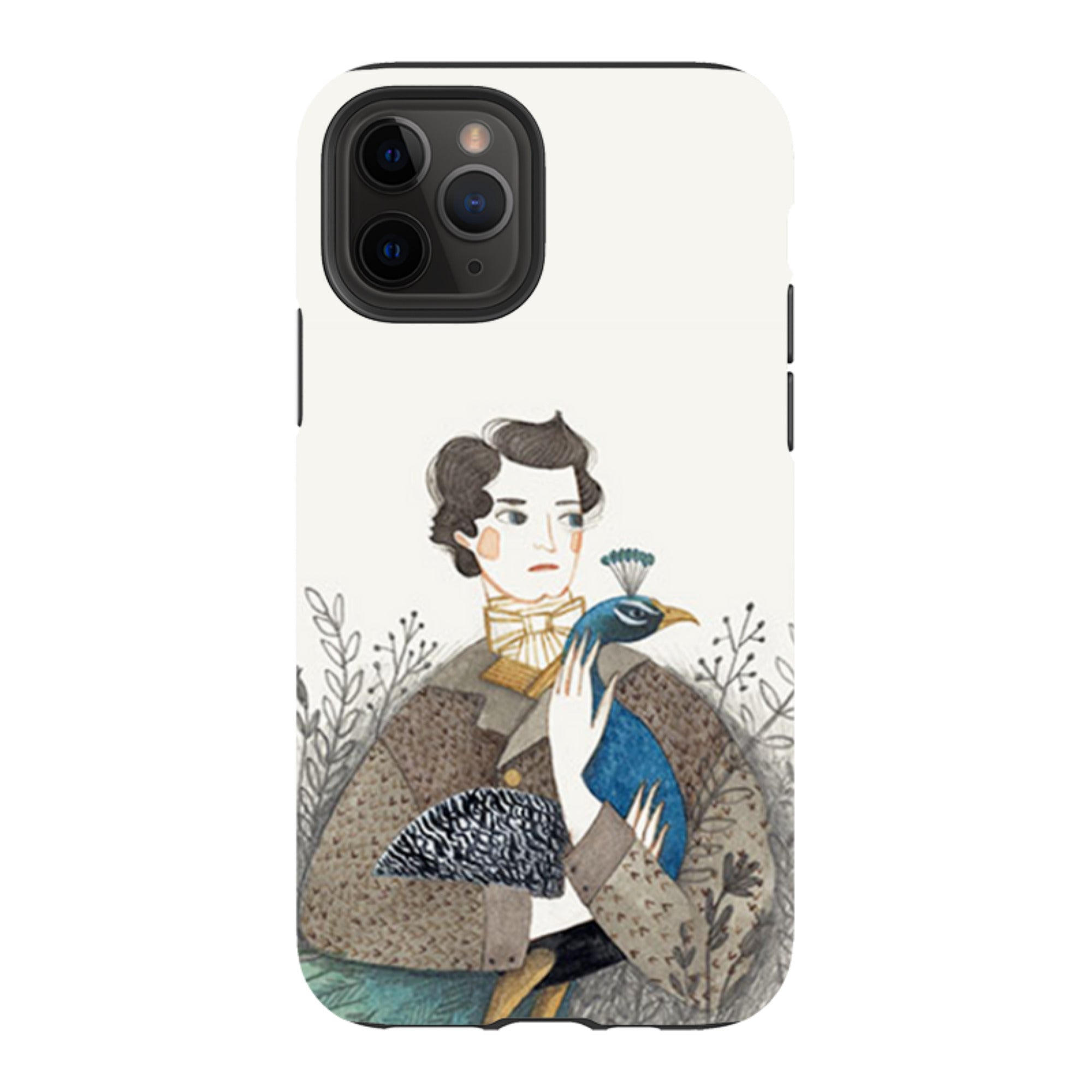 iPhone Tough Case - Man With Peacock By Meghann Rader