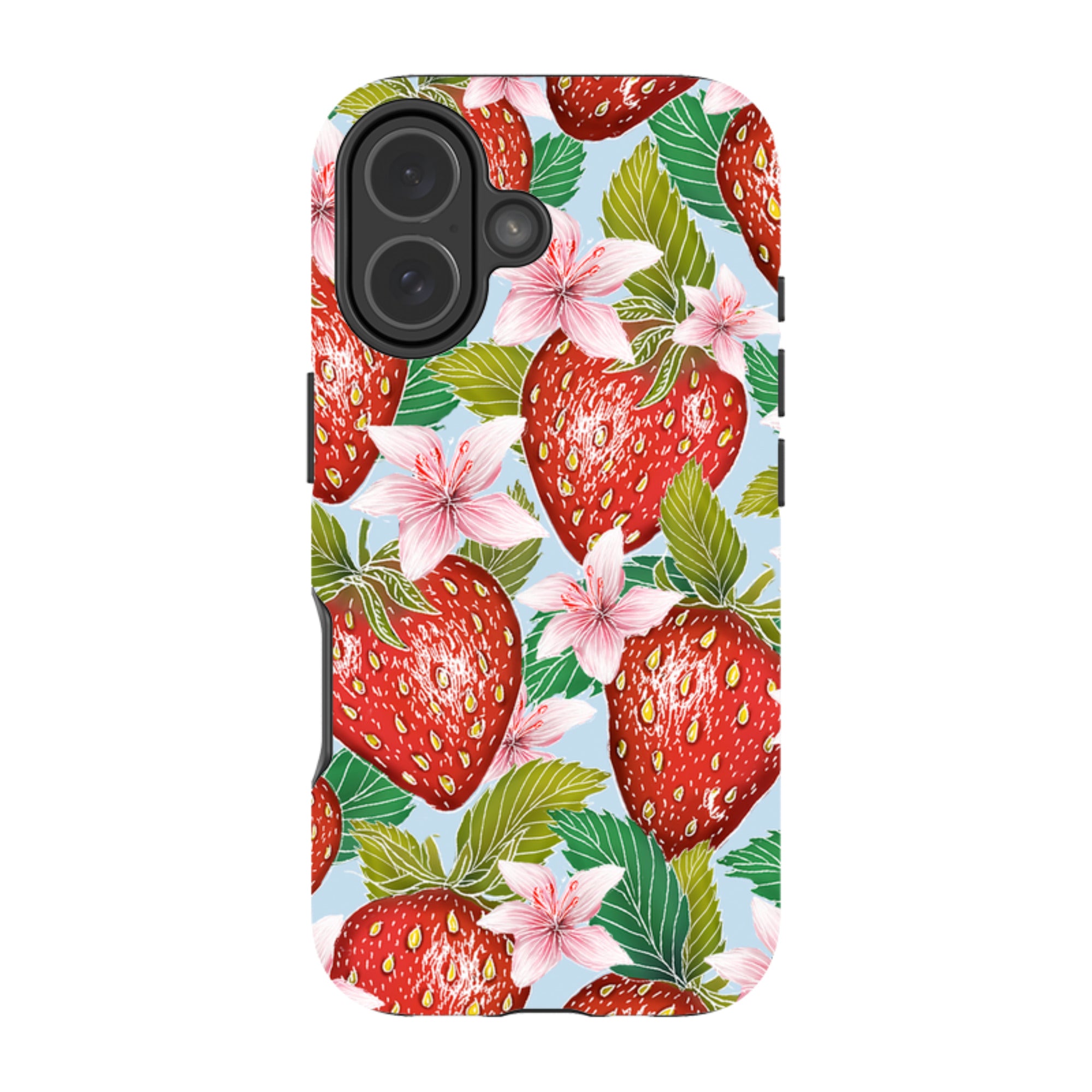iPhone MagSafe Tough Case -  Blue Strawberries By Catherine Rowe