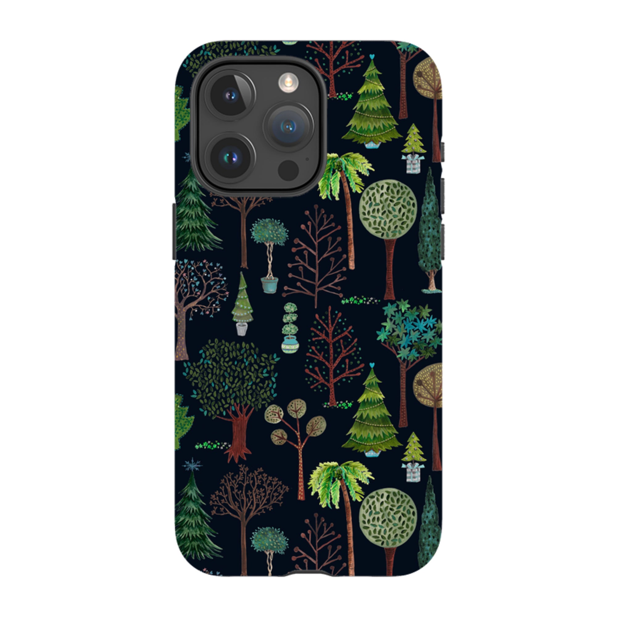 iPhone Tough Case - Xmas Trees Dark By Caroline Bonne Muller