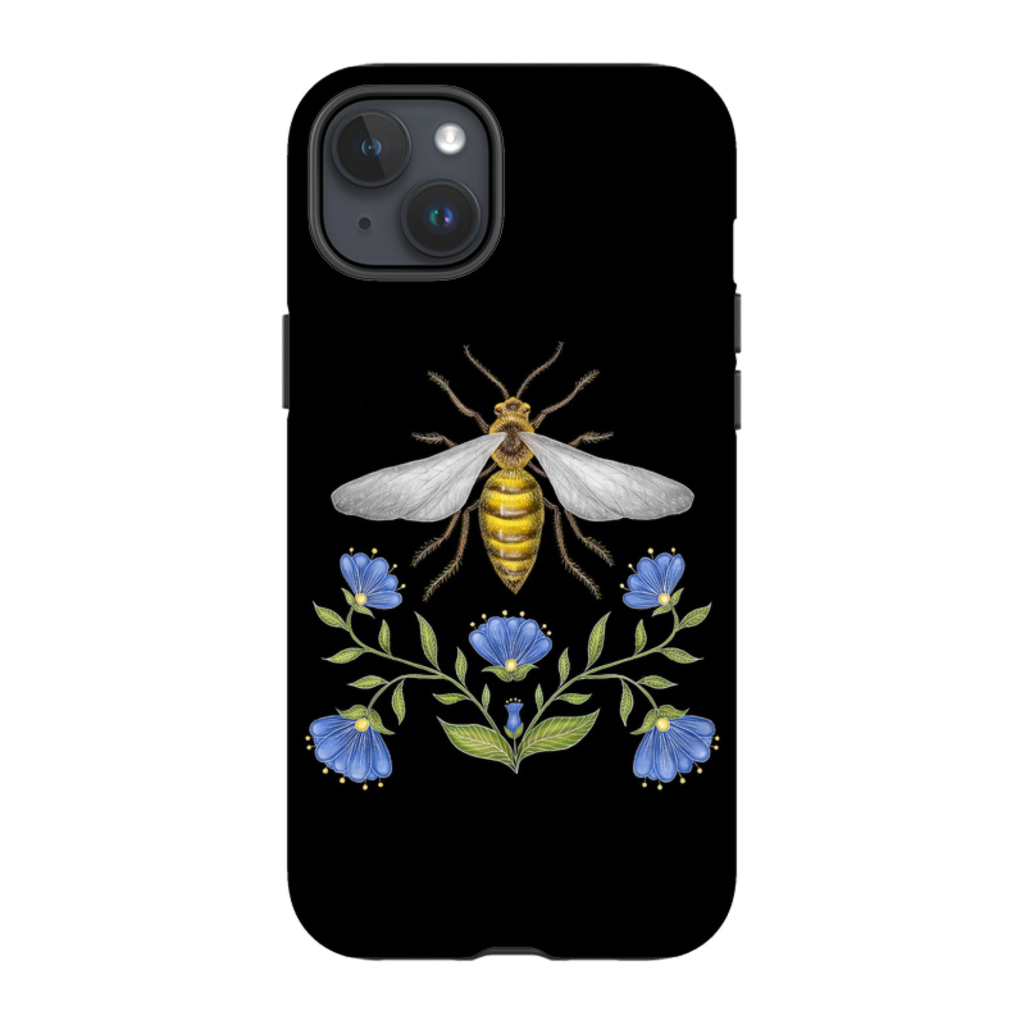 iPhone Tough Case - Wings Of Freedom Black By Catherine Rowe