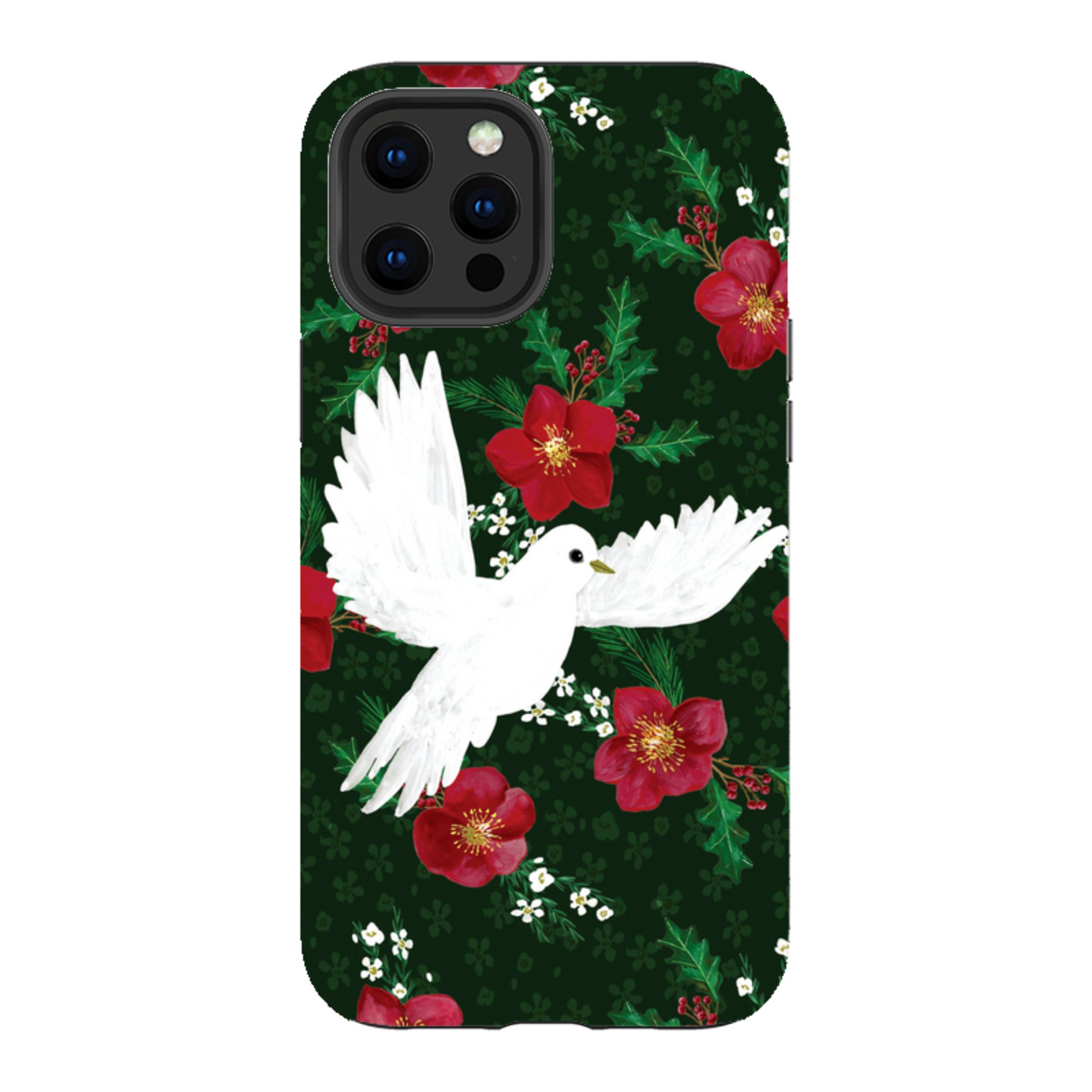 iPhone Tough Case - Dove and Floral By Abby Jacobs