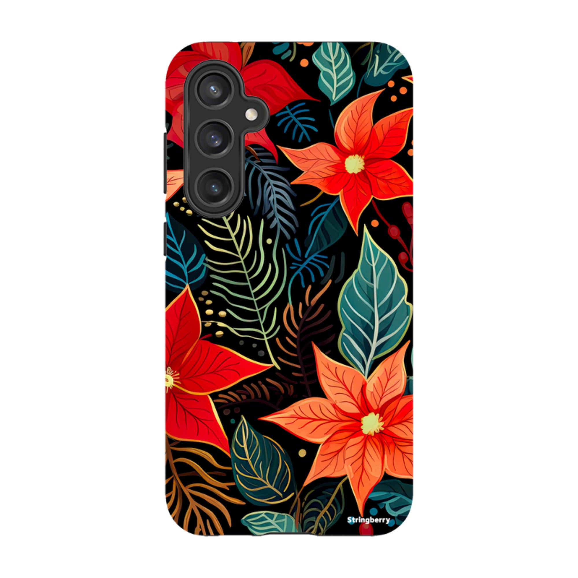 Samsung Tough Case -Red Winter Floral