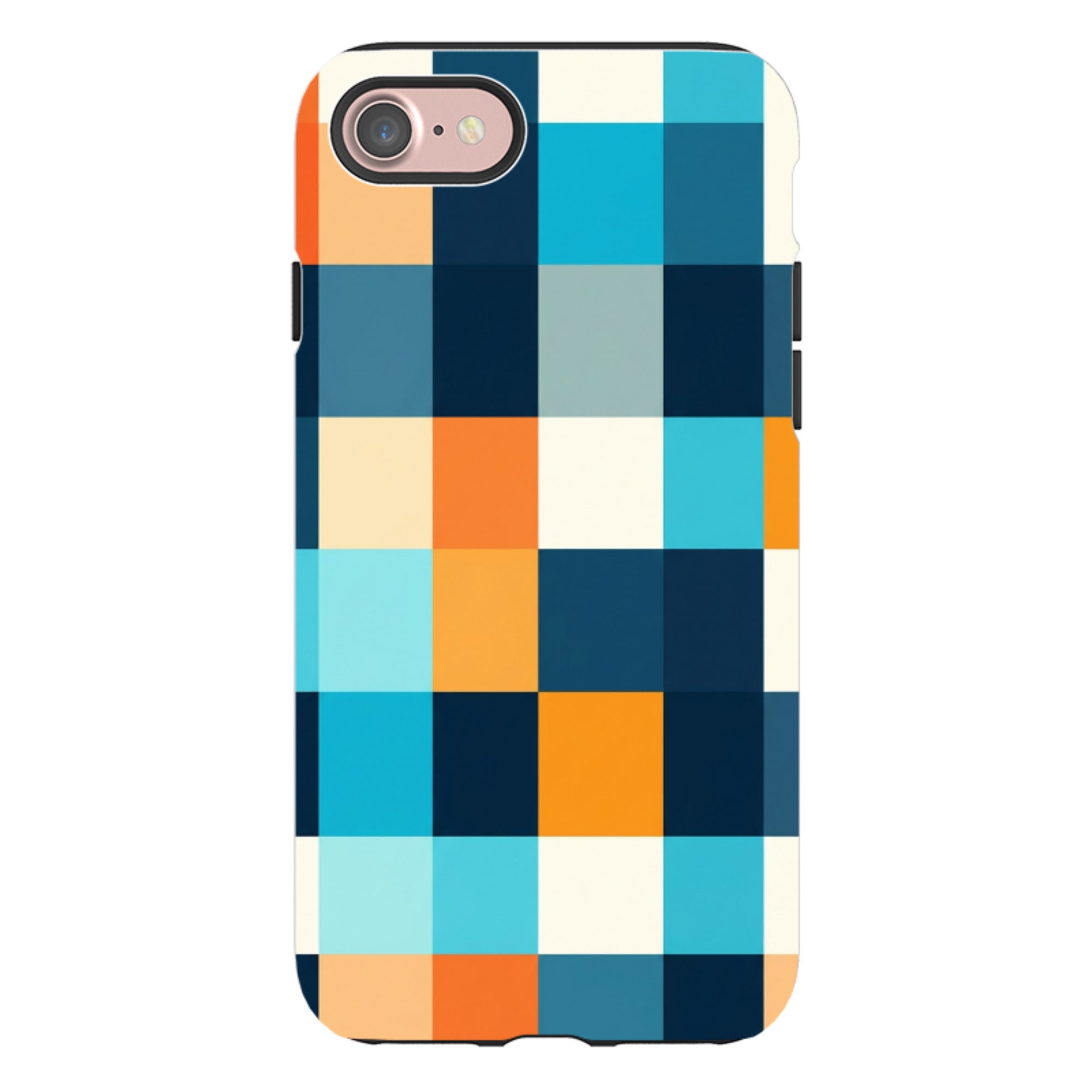 iPhone Tough Case - Navy Blue & Orange