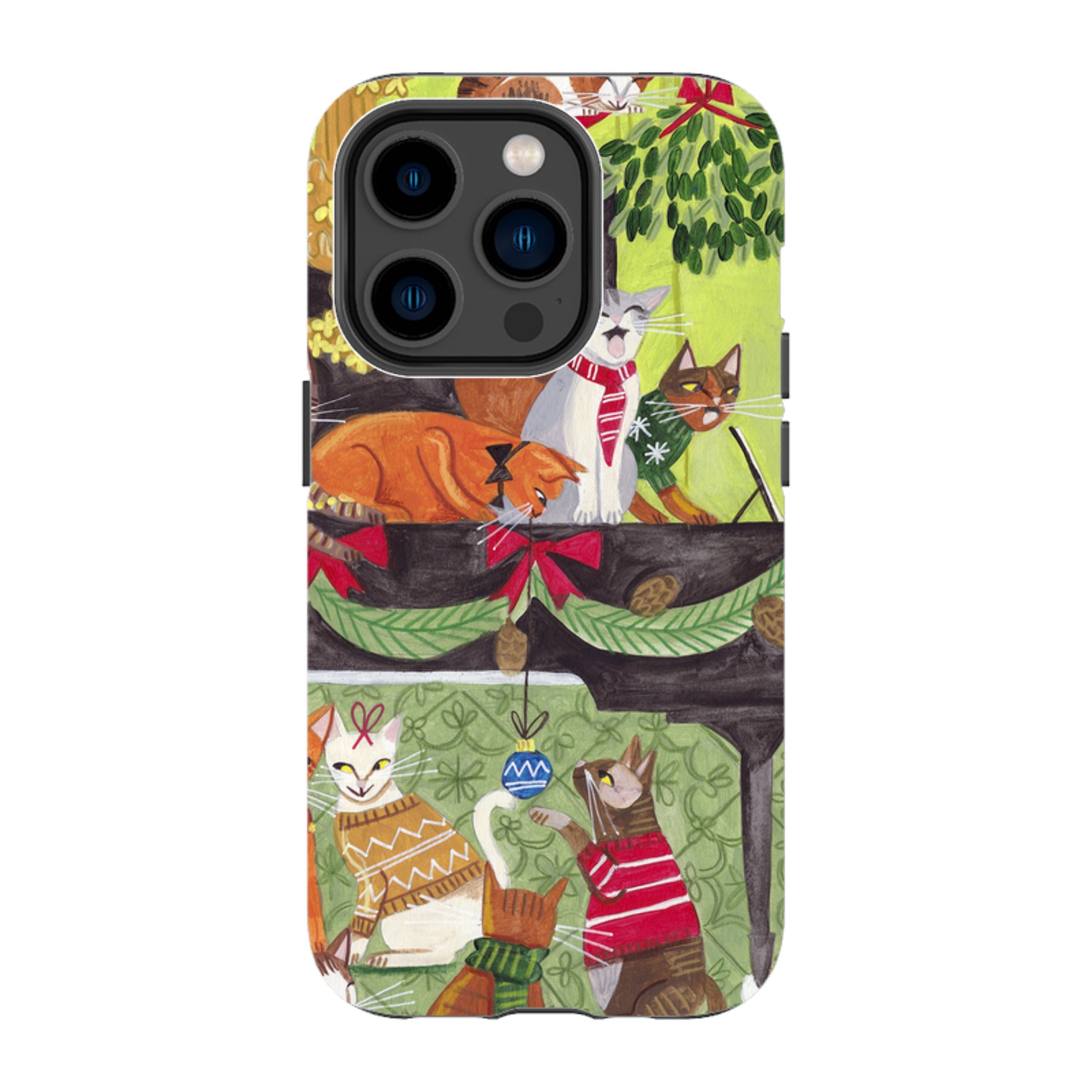 iPhone MagSafe Tough Case - Christmas Cats II By Caroline Bonne Muller