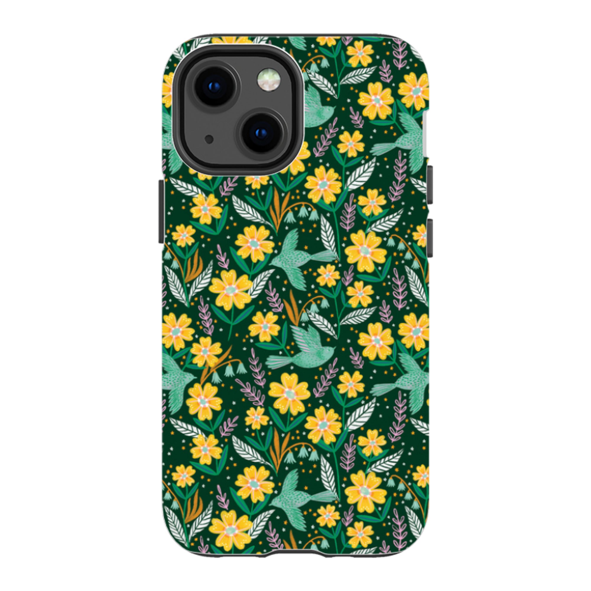 iPhone Tough Case - Sweet Birds Green By Lee Foster Wilson