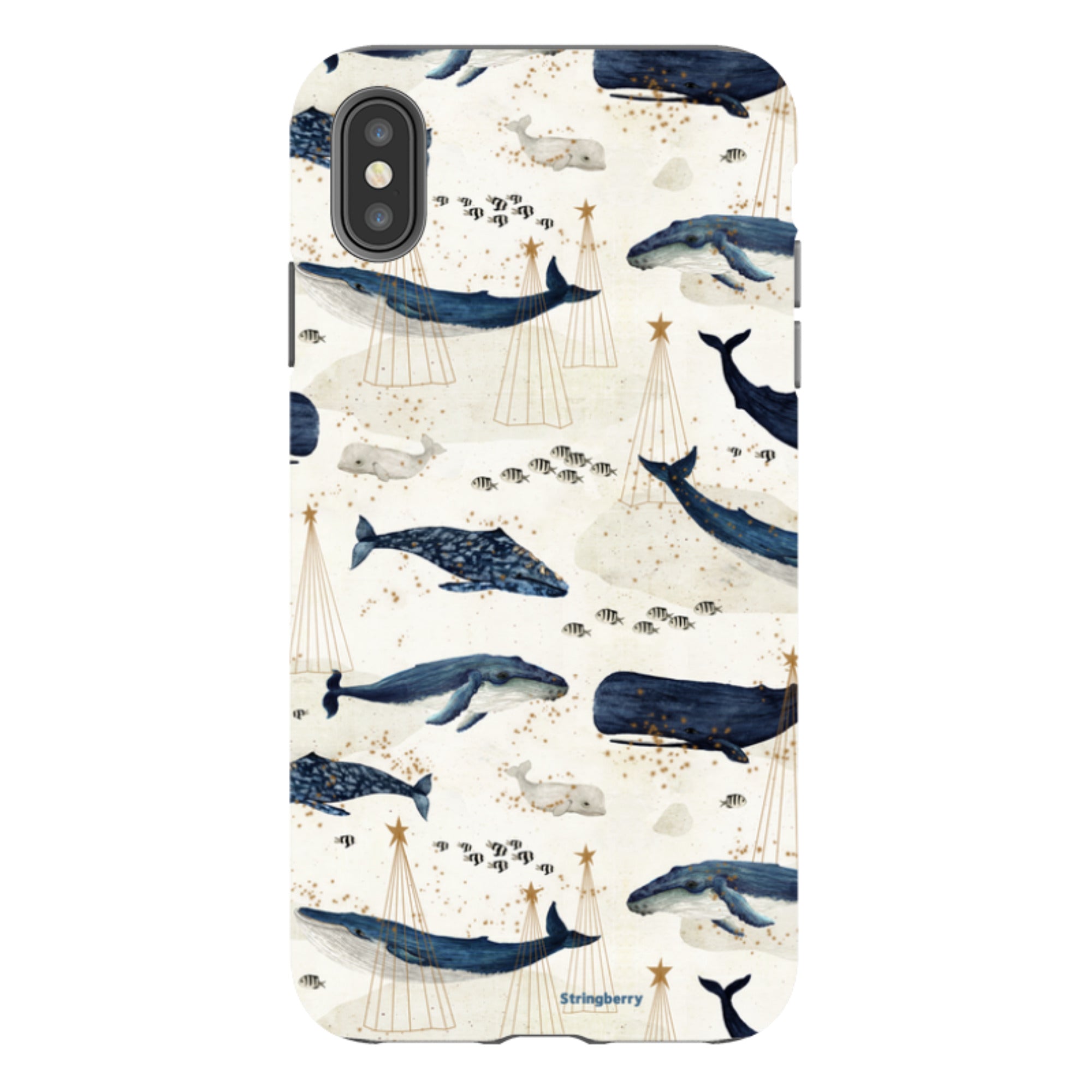 iPhone Tough Case - Christmas Whale III By Katherine Quinn