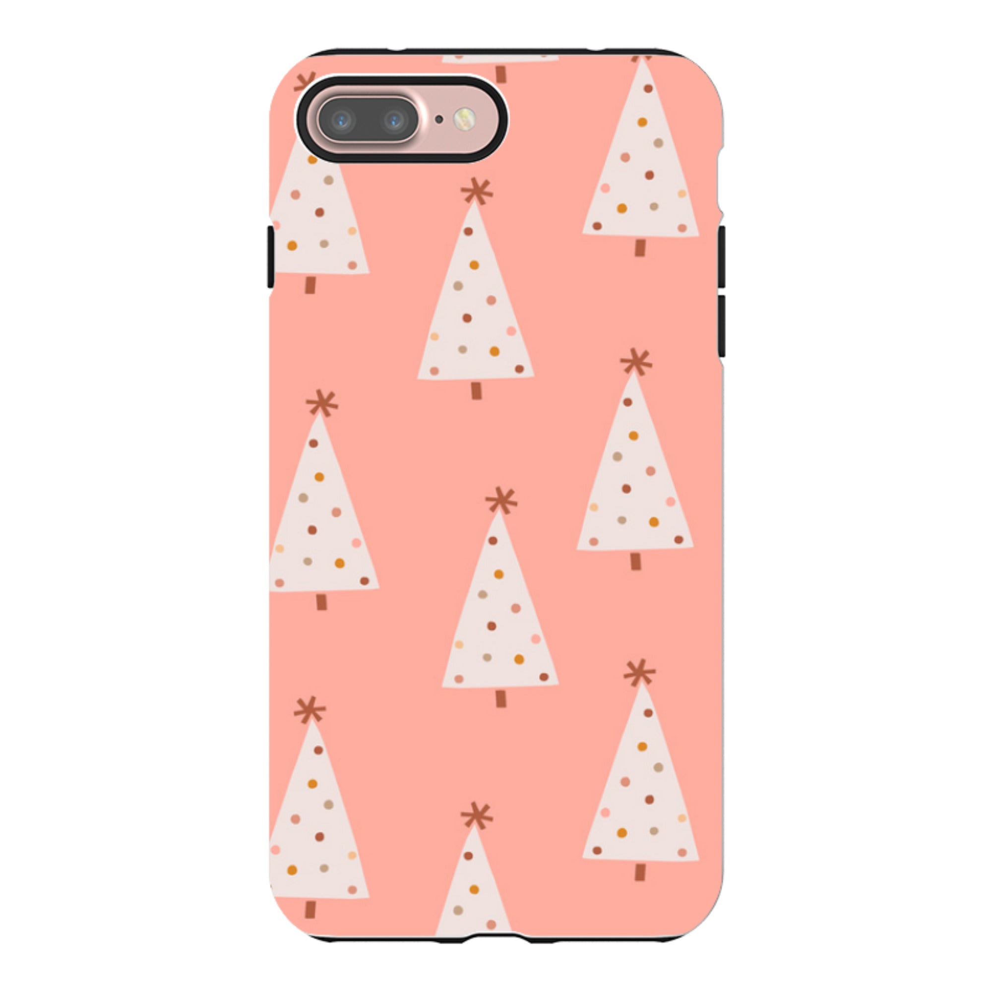 iPhone Tough Case - Pink Xmas Trees
