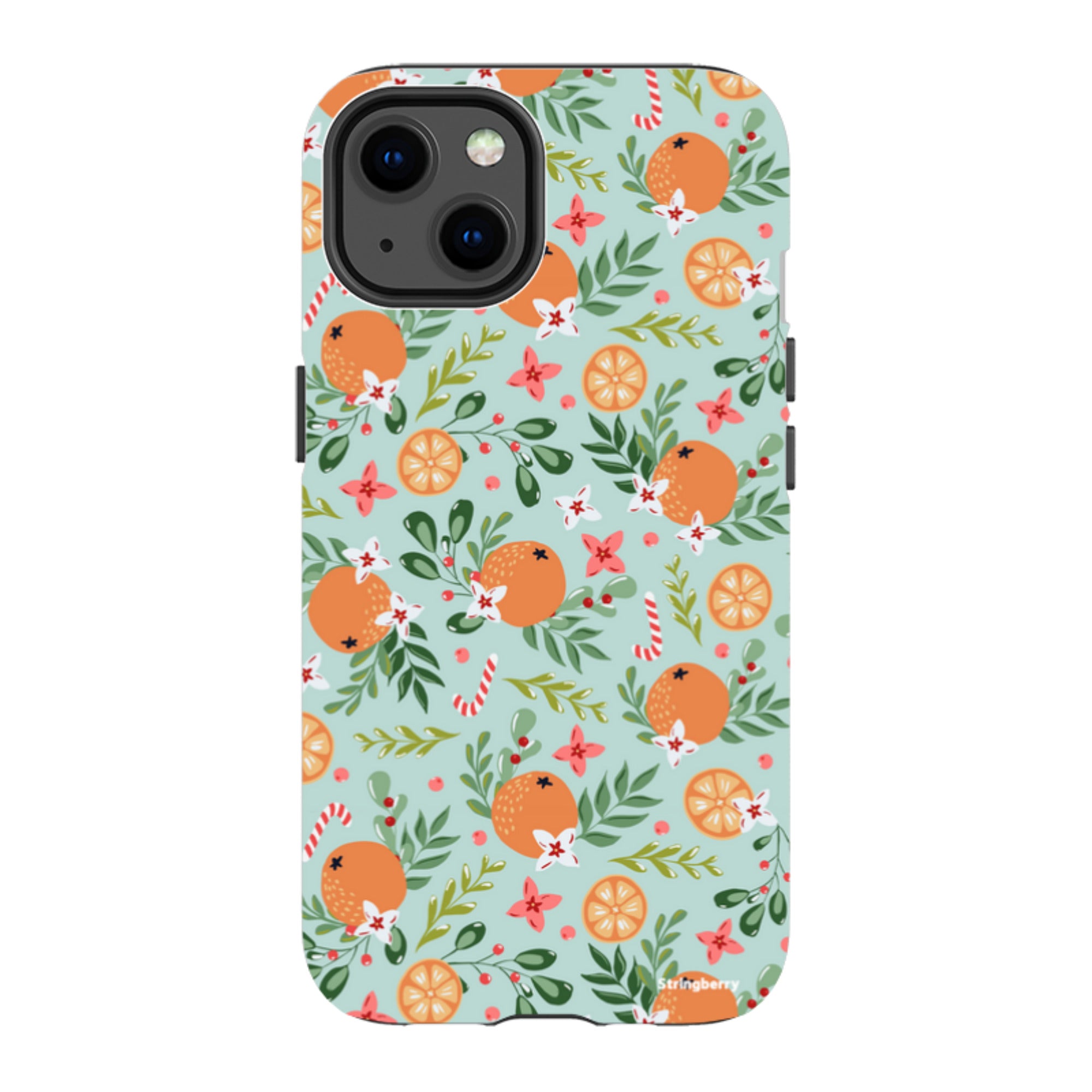 iPhone Tough Case - Oranges and Candy Canes