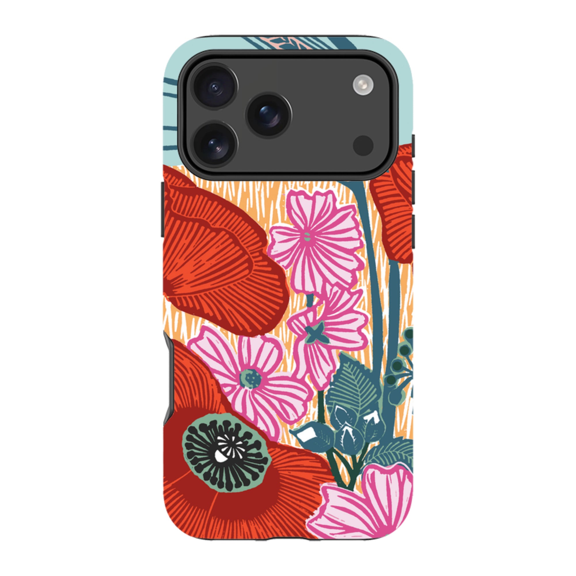 iPhone Tough Case - Wild Poppies By Kate Heiss
