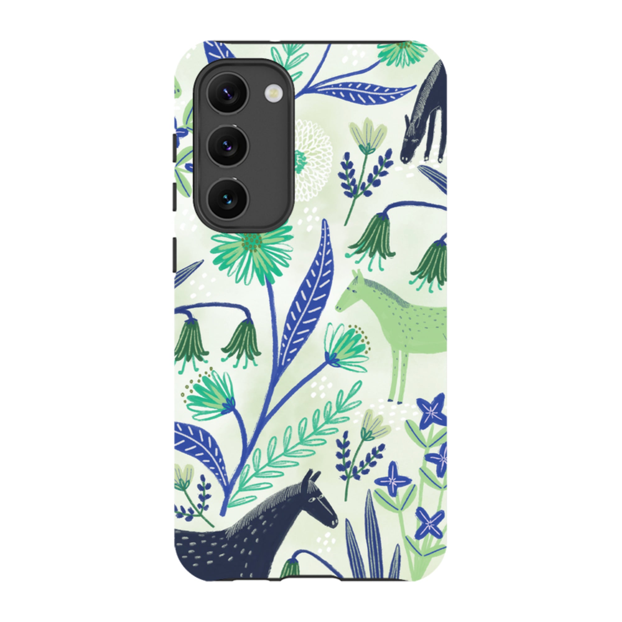 Samsung Tough Case - Wild Ponies Green By Lee Foster Wilson