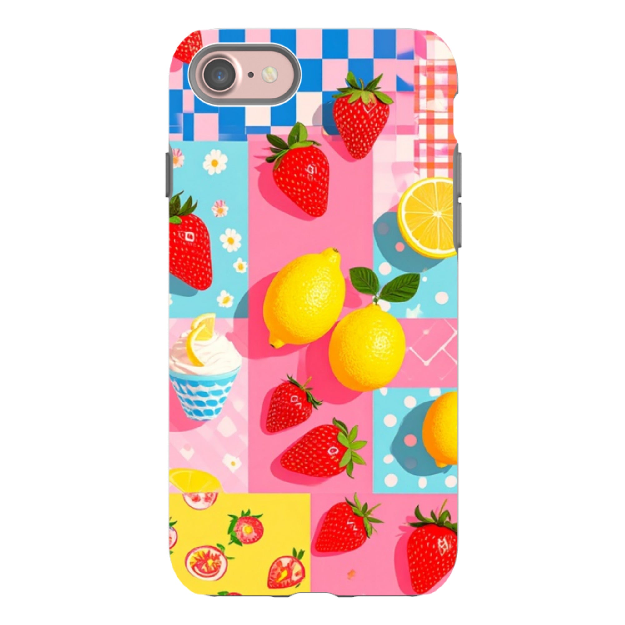 iPhone Tough Case - Lemon Strawberry Ice Cream