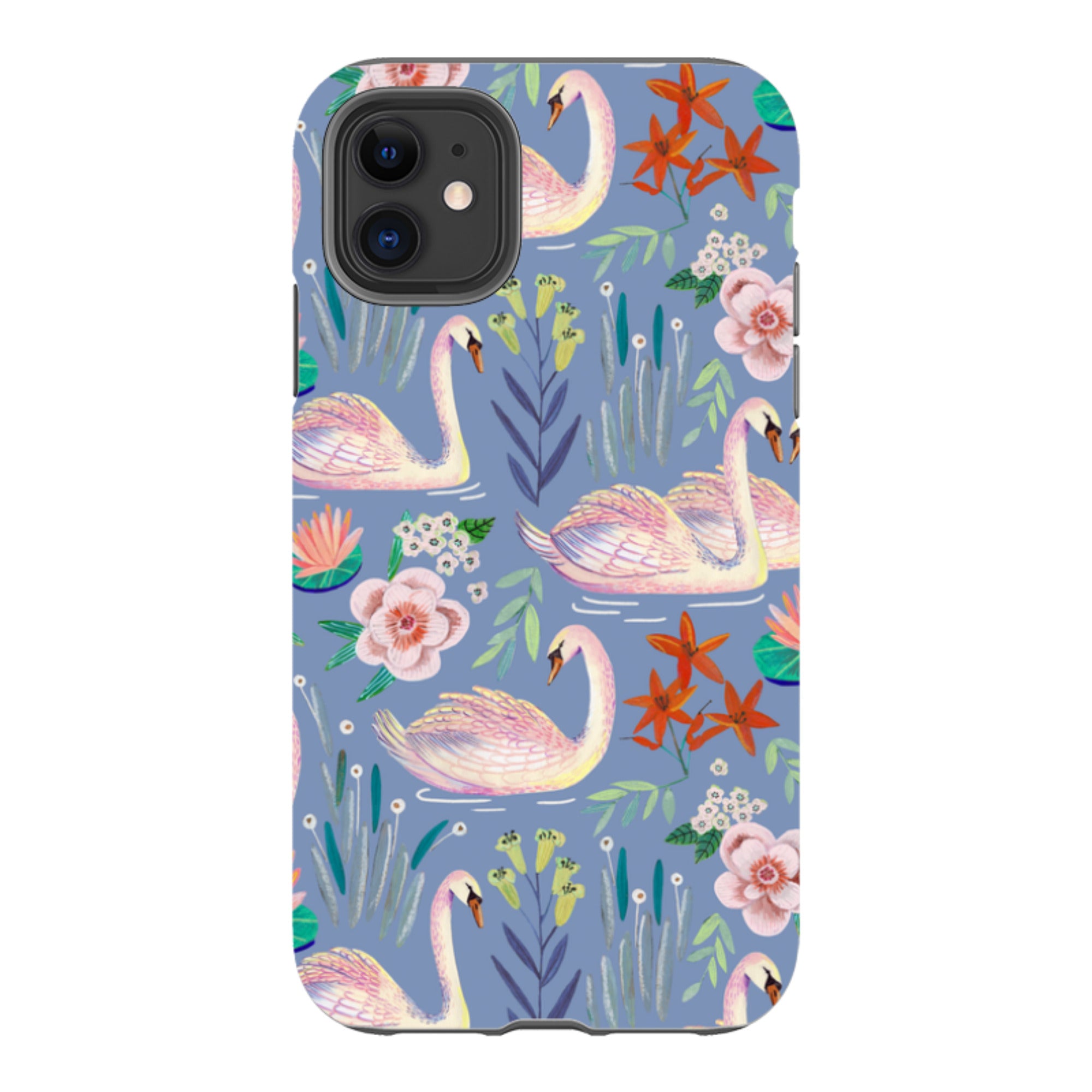 iPhone Tough Case - Swan Pattern By Caroline Bonne Muller