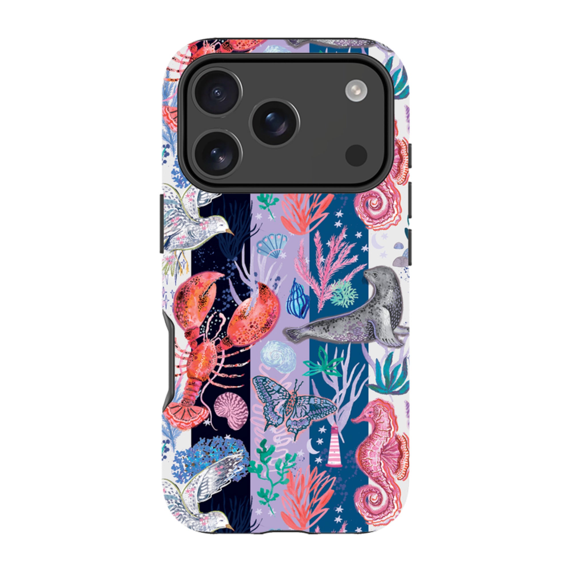 iPhone MagSafe Tough Case - Coastal Calling Stripe III By Emma Frances Grant