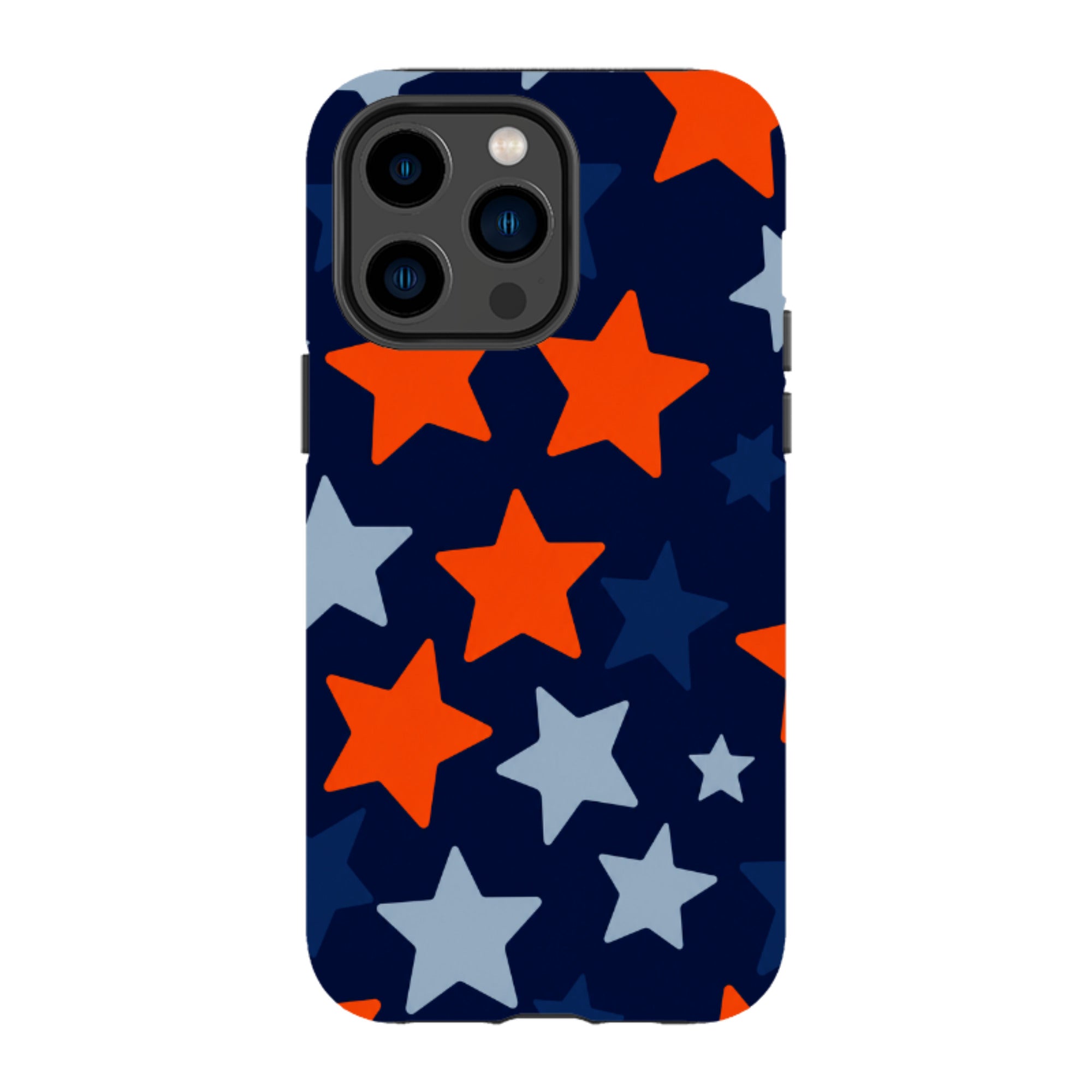 iPhone Tough Case - Navy Blue & Orange Star