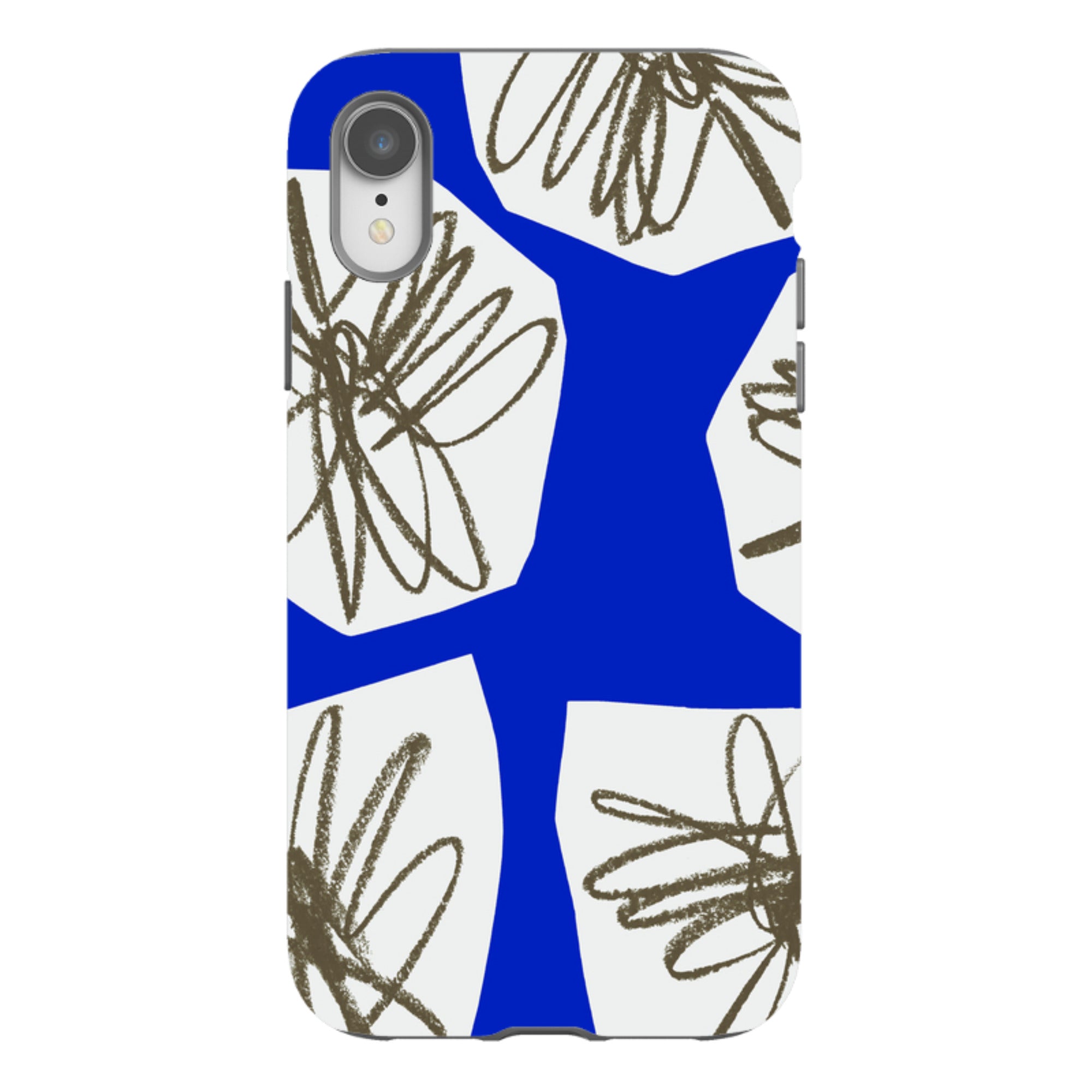 iPhone Tough Case - Blue Collage Flower By Kitty Joseph