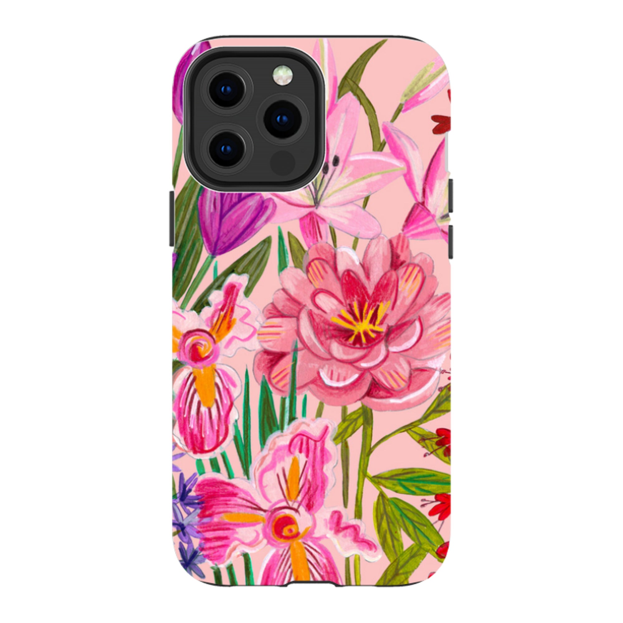 iPhone Tough Case - Pink Floral By Caroline Bonne Muller