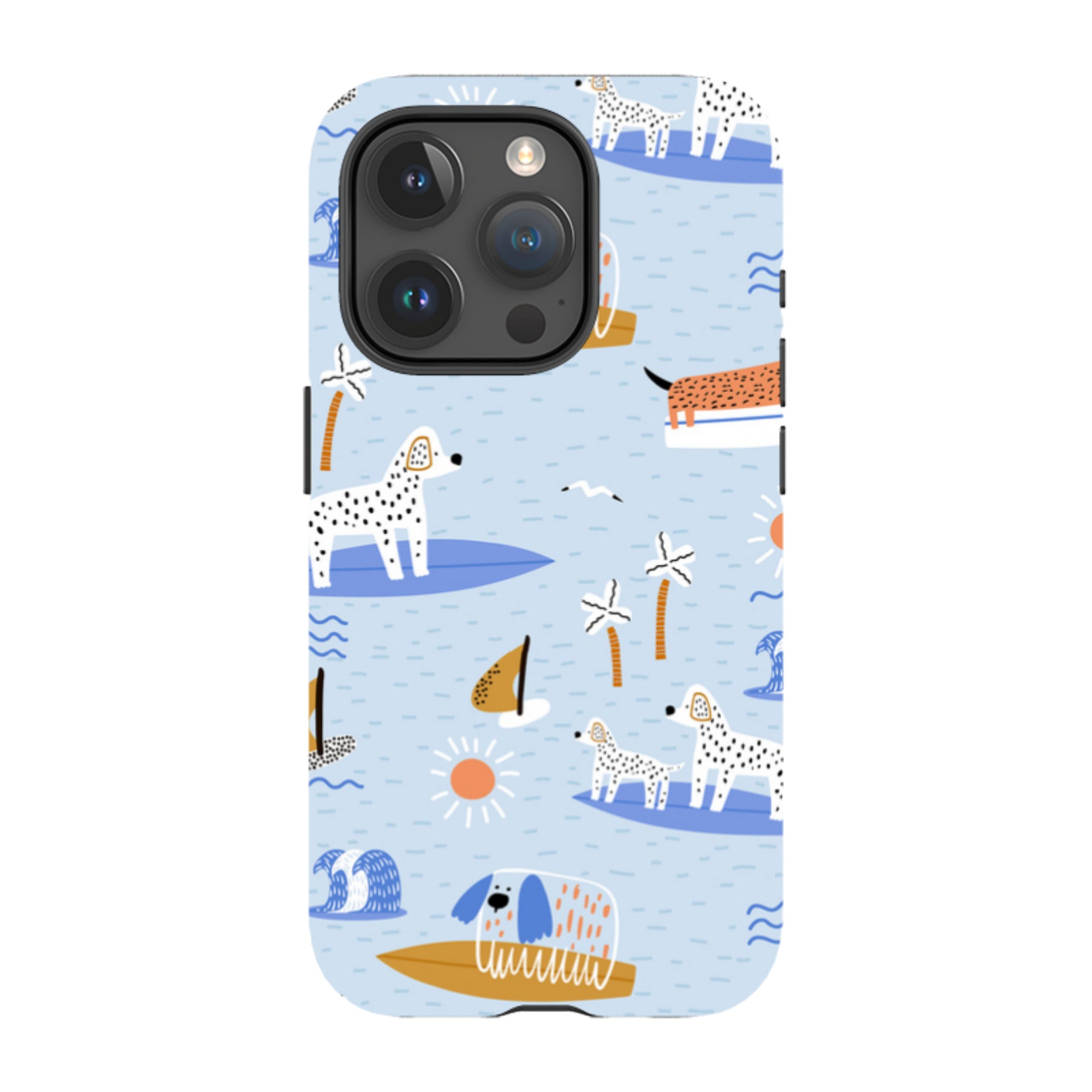 iPhone MagSafe Tough Case - Surfing Dogs
