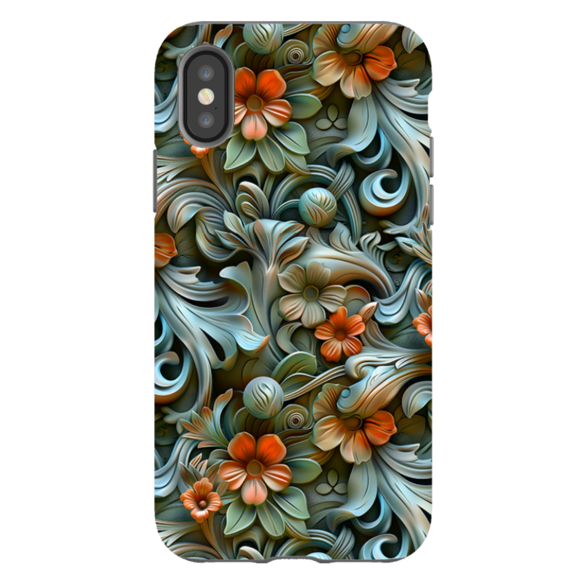 iPhone Tough Case -Clover Floral