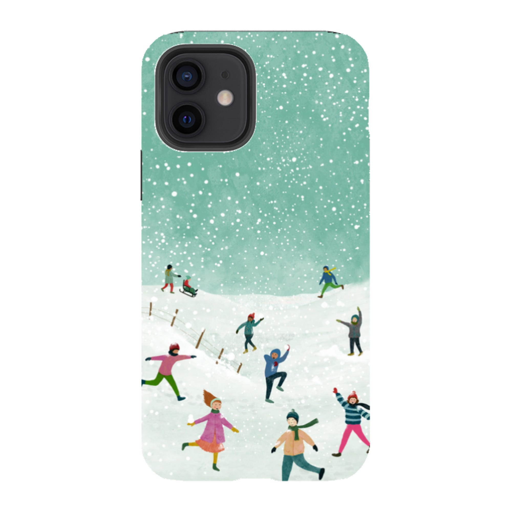 iPhone Tough Case - Snowball Fight By Katherine Quinn