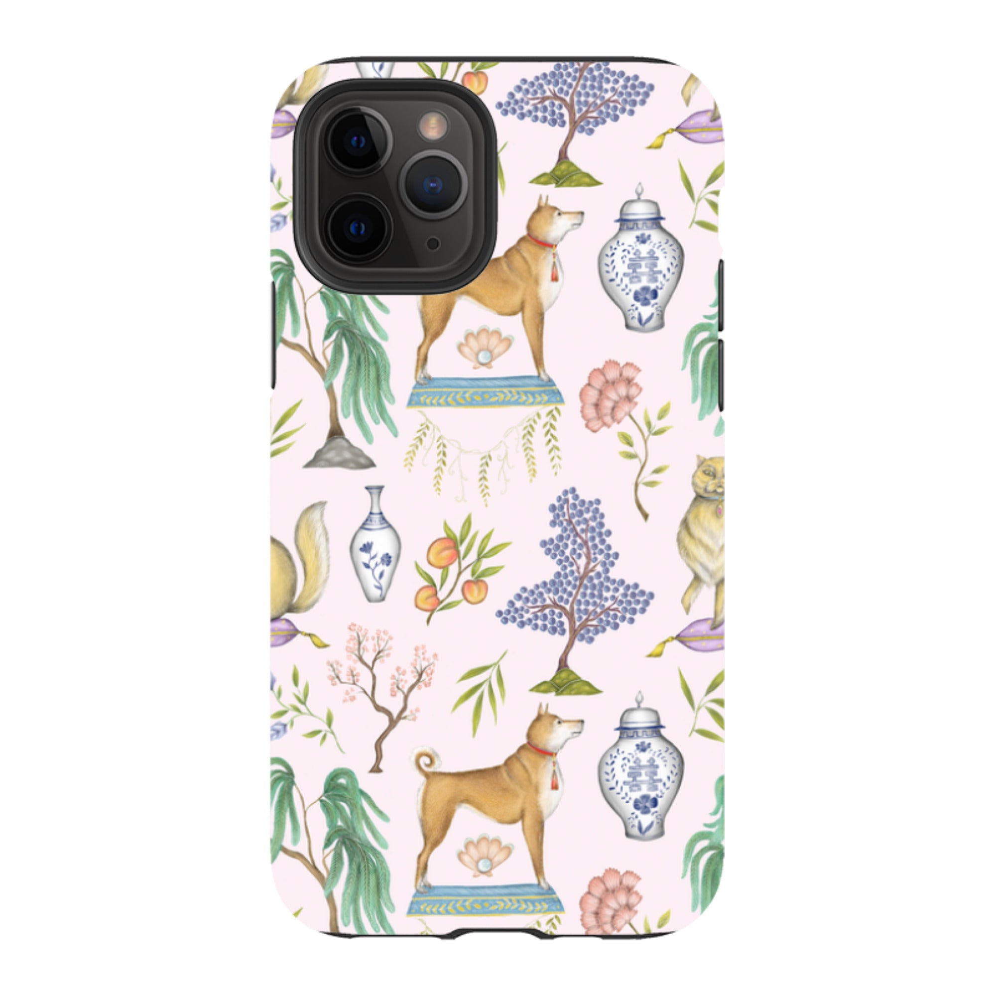 iPhone Tough Case - Chinoiserie Menagerie Pink By Catherine Rowe