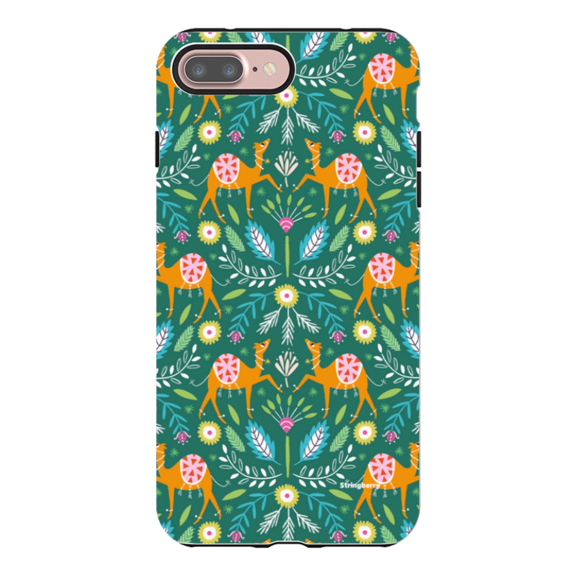 iPhone Tough Case - Camel Damask By Ali Brookes