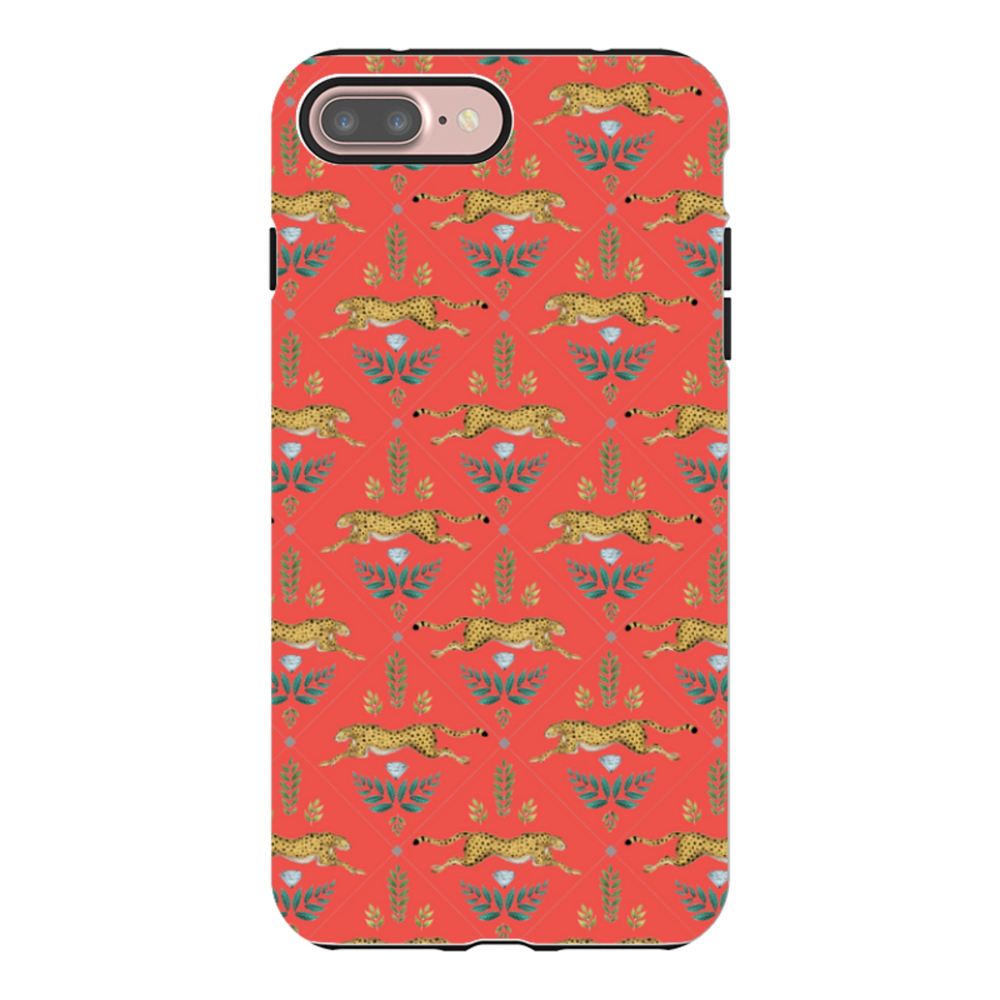 iPhone Tough Case - Cheetah Red By Catherine Rowe