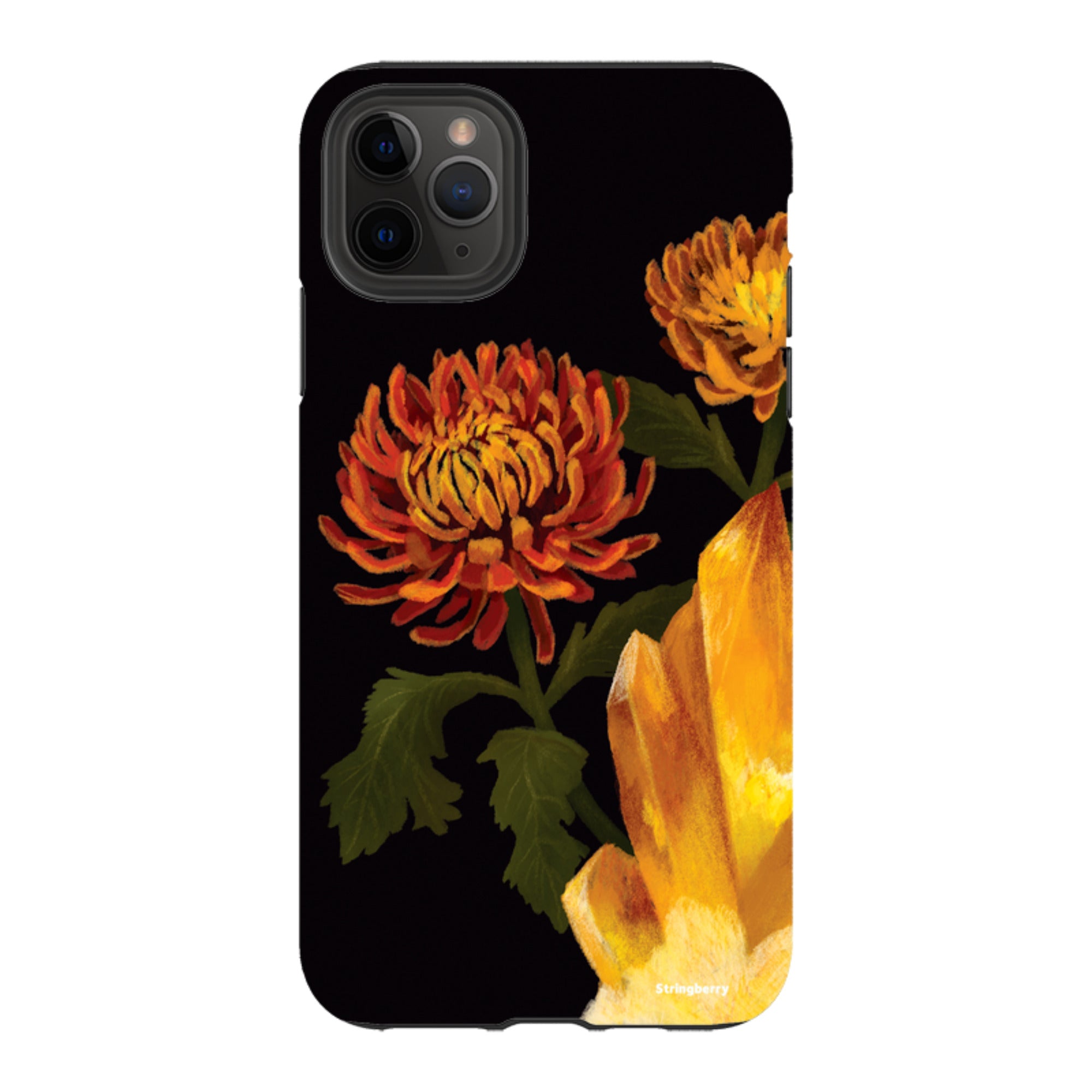 iPhone Tough Case - Chrysanthemum Citrine By Anna Stead