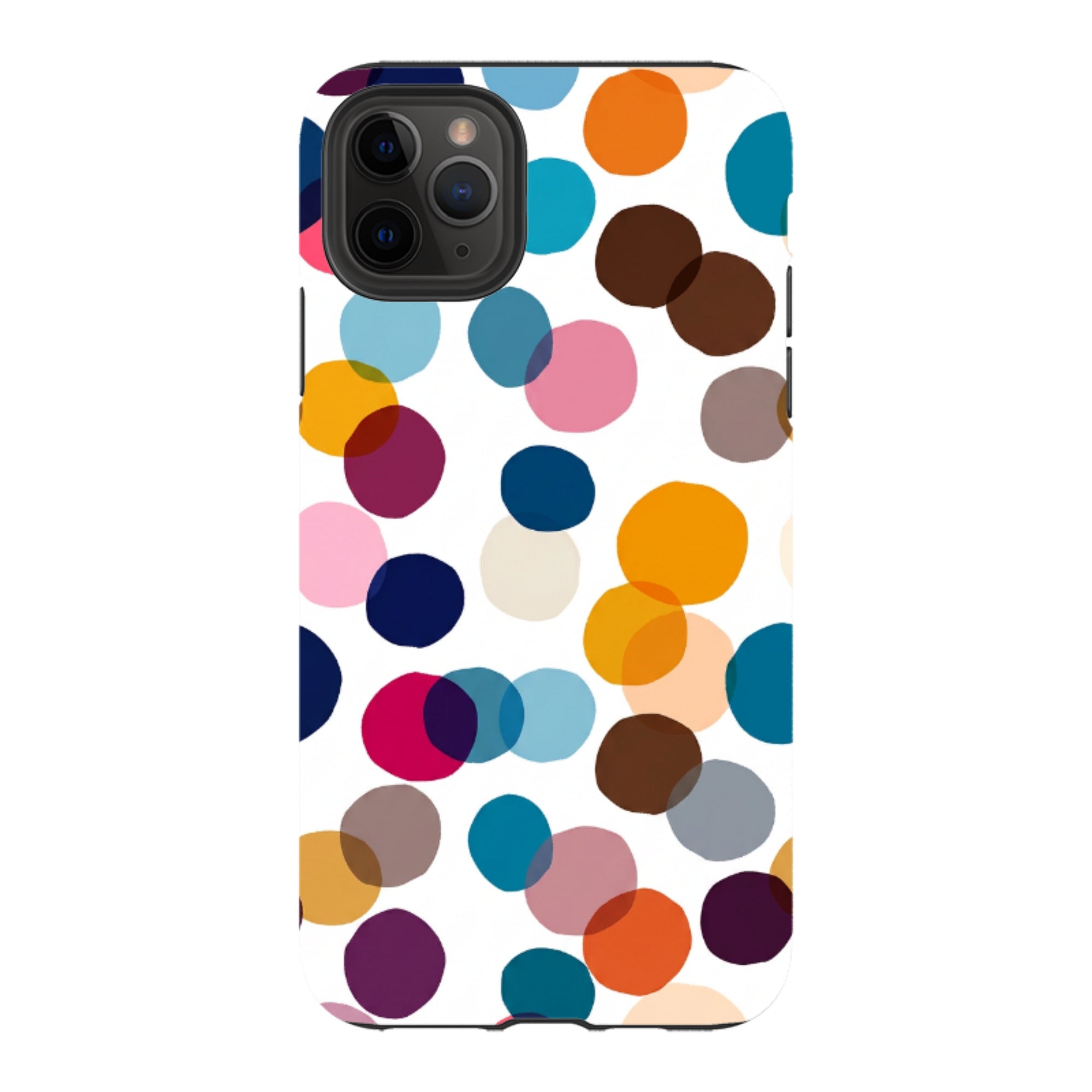iPhone Tough Case - Multi-Color Polka Dot