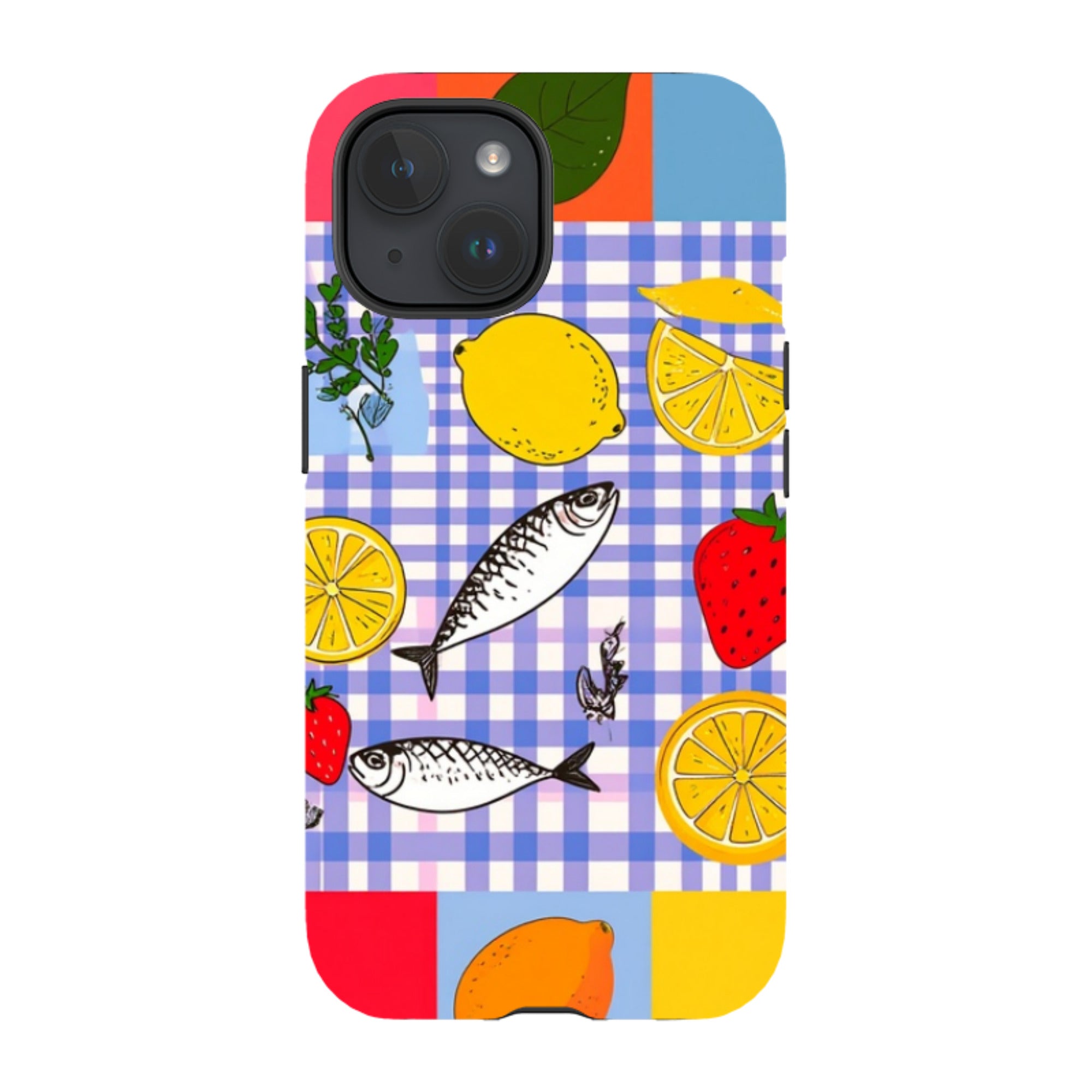 iPhone Tough Case - Sardines and Checks