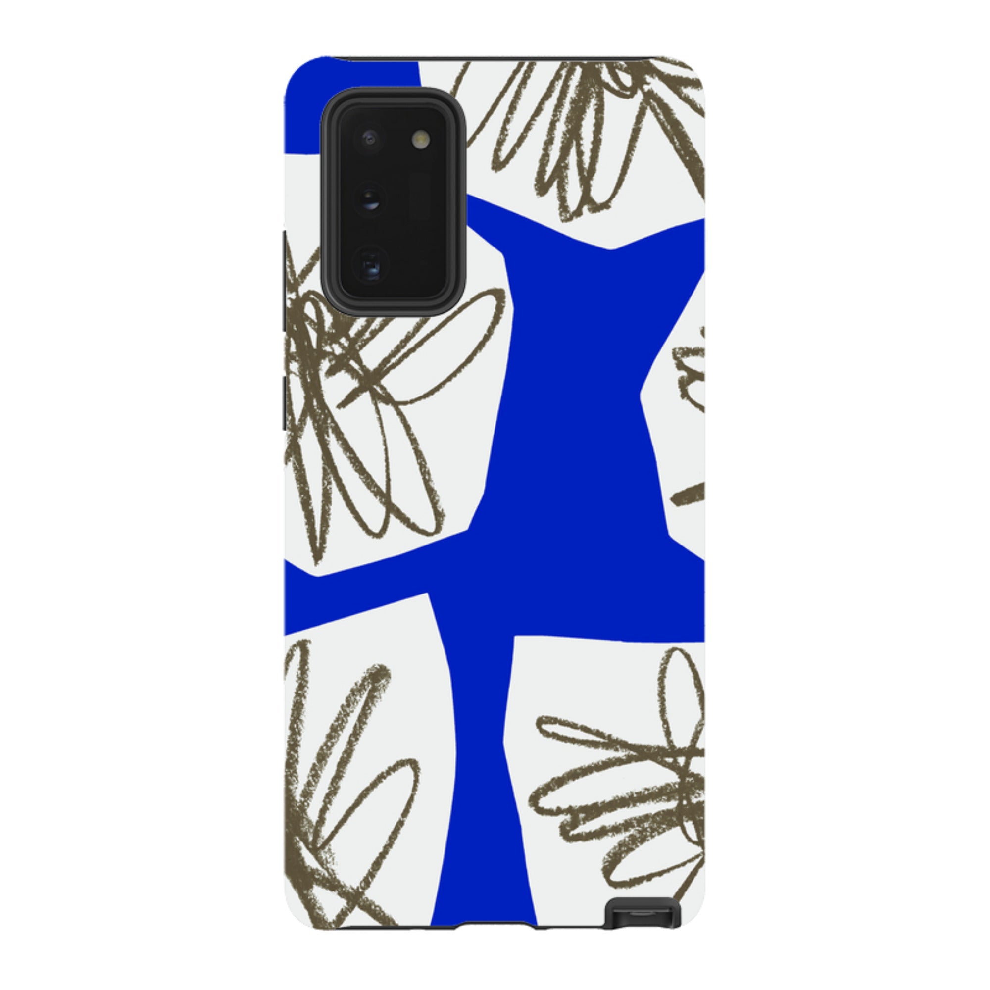 Samsung Tough Case - Blue Collage Flower By Kitty Joseph