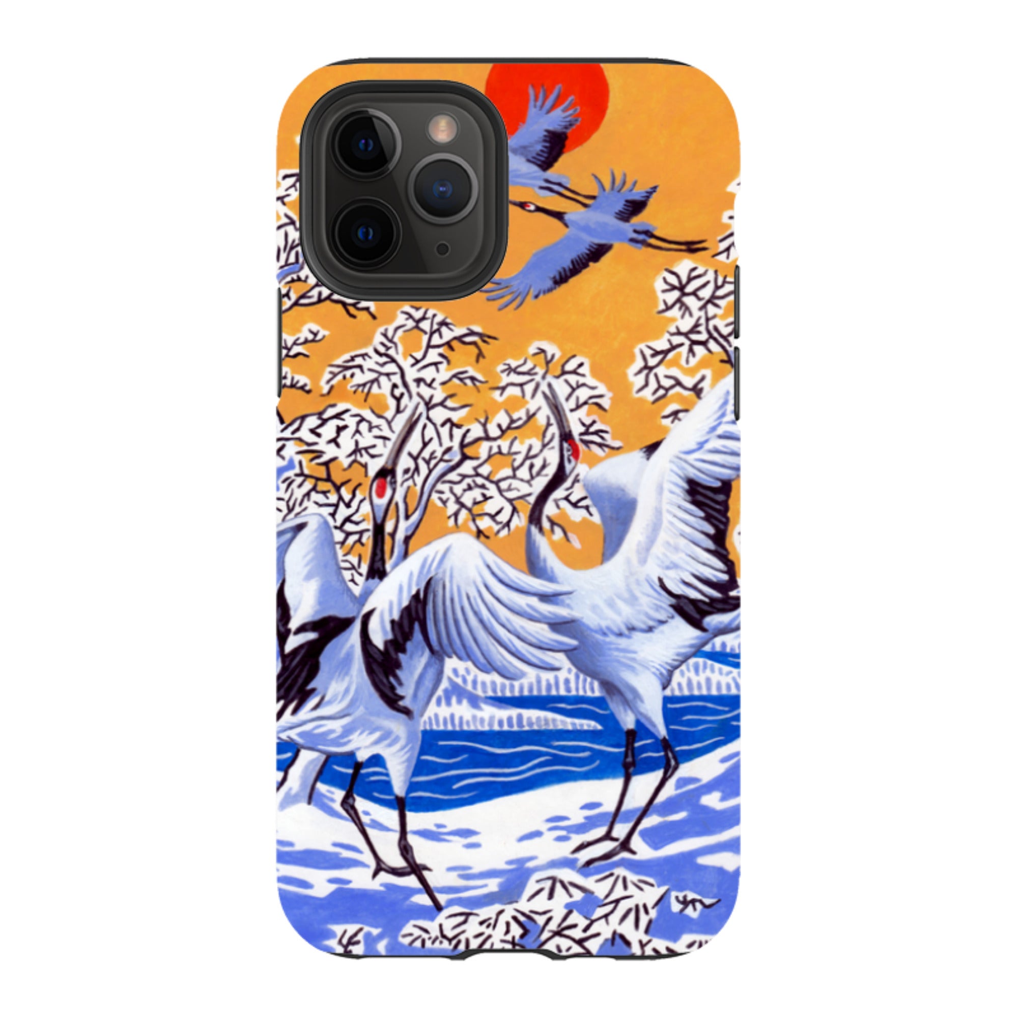 iPhone Tough Case - Japanese Cranes By Philip Hood