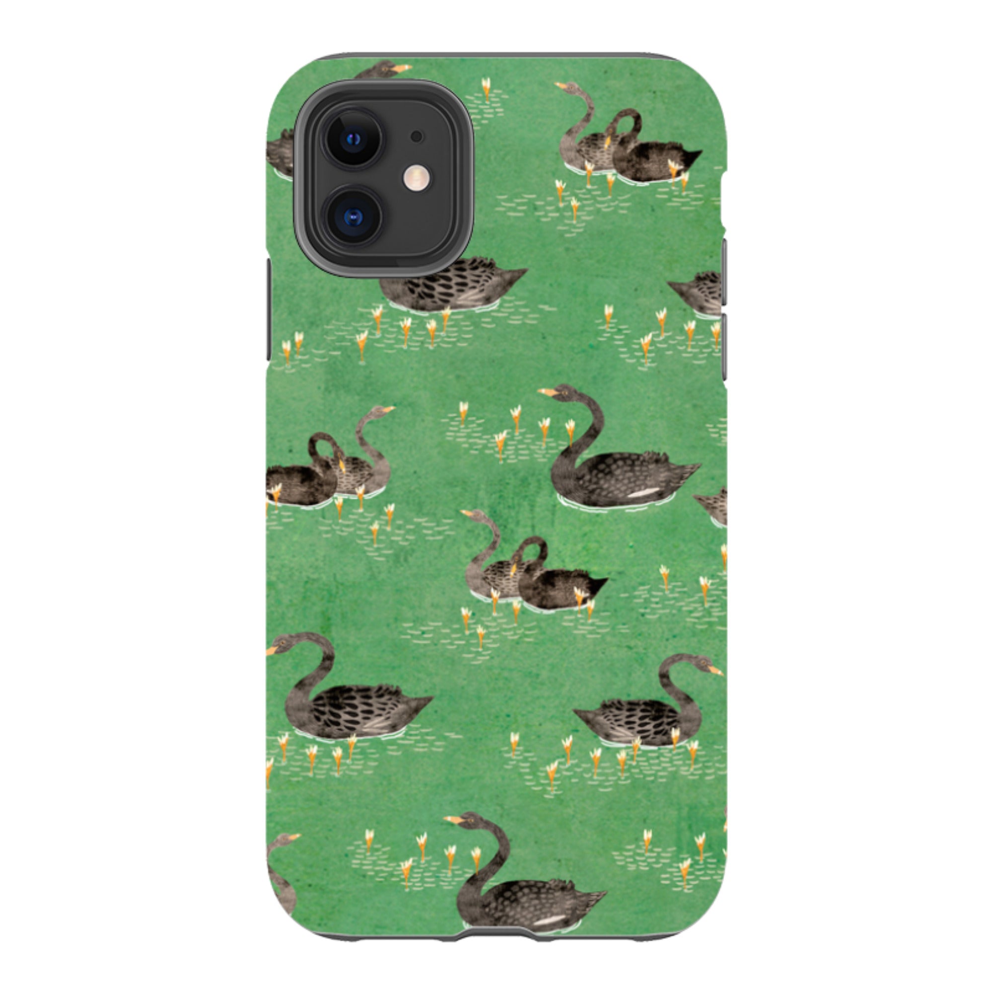 iPhone Tough Case - Swans Green By Katherine Quinn