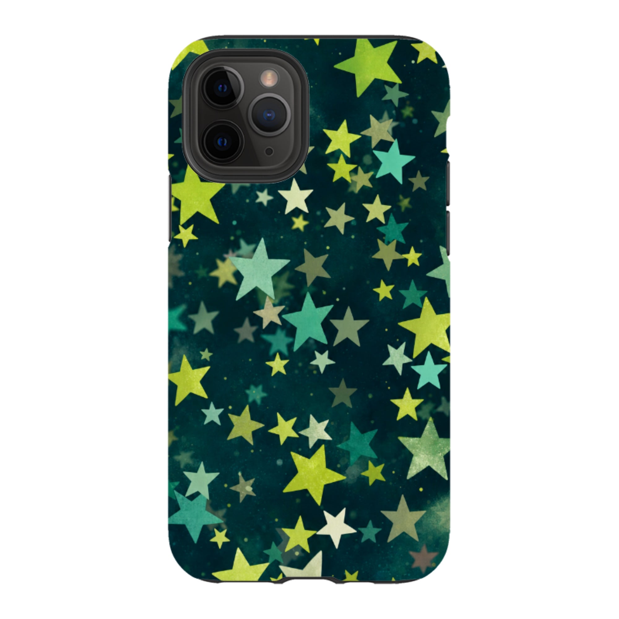 iPhone Tough Case - Green Galaxy Star