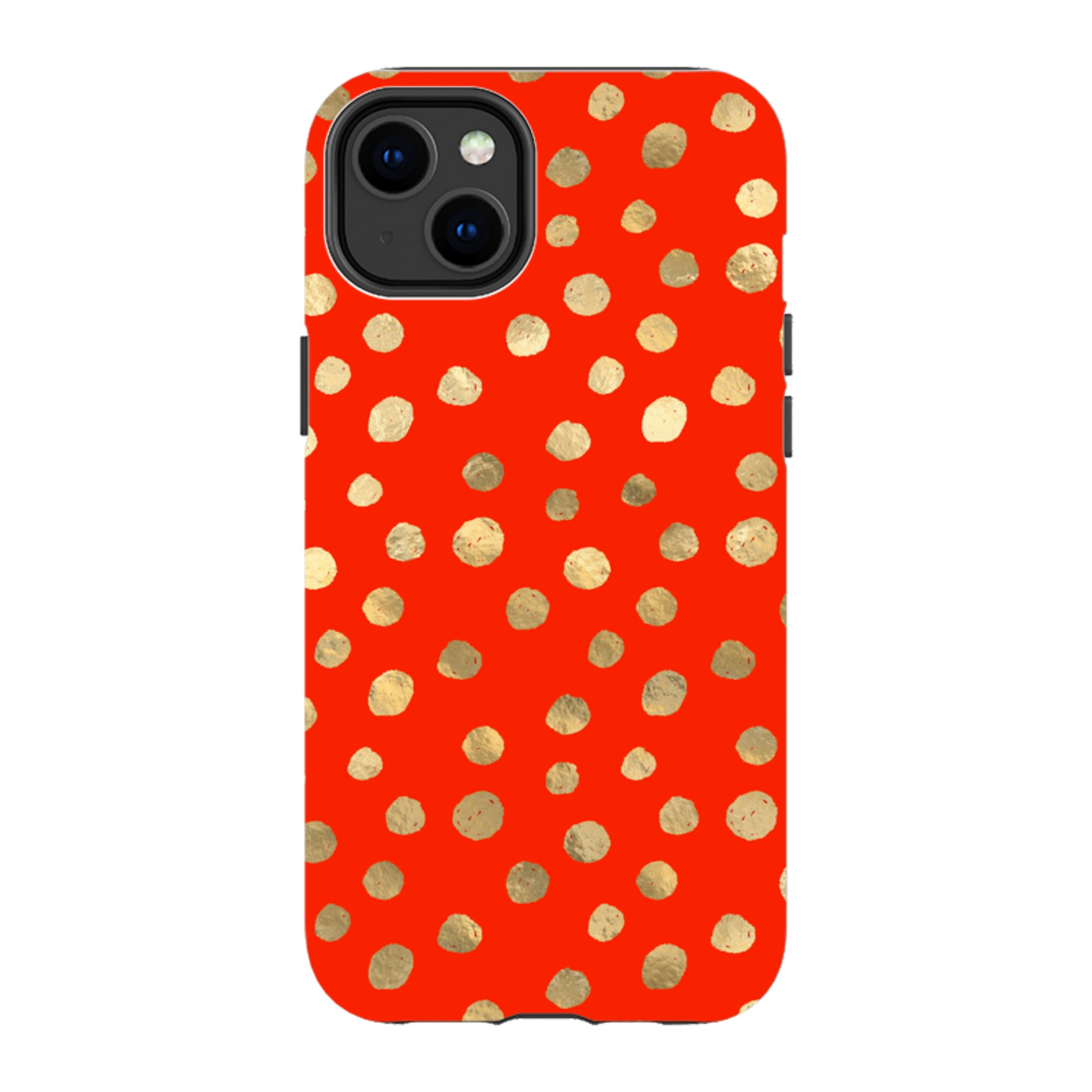 iPhone MagSafe Tough Case -  Red and Golden Dots