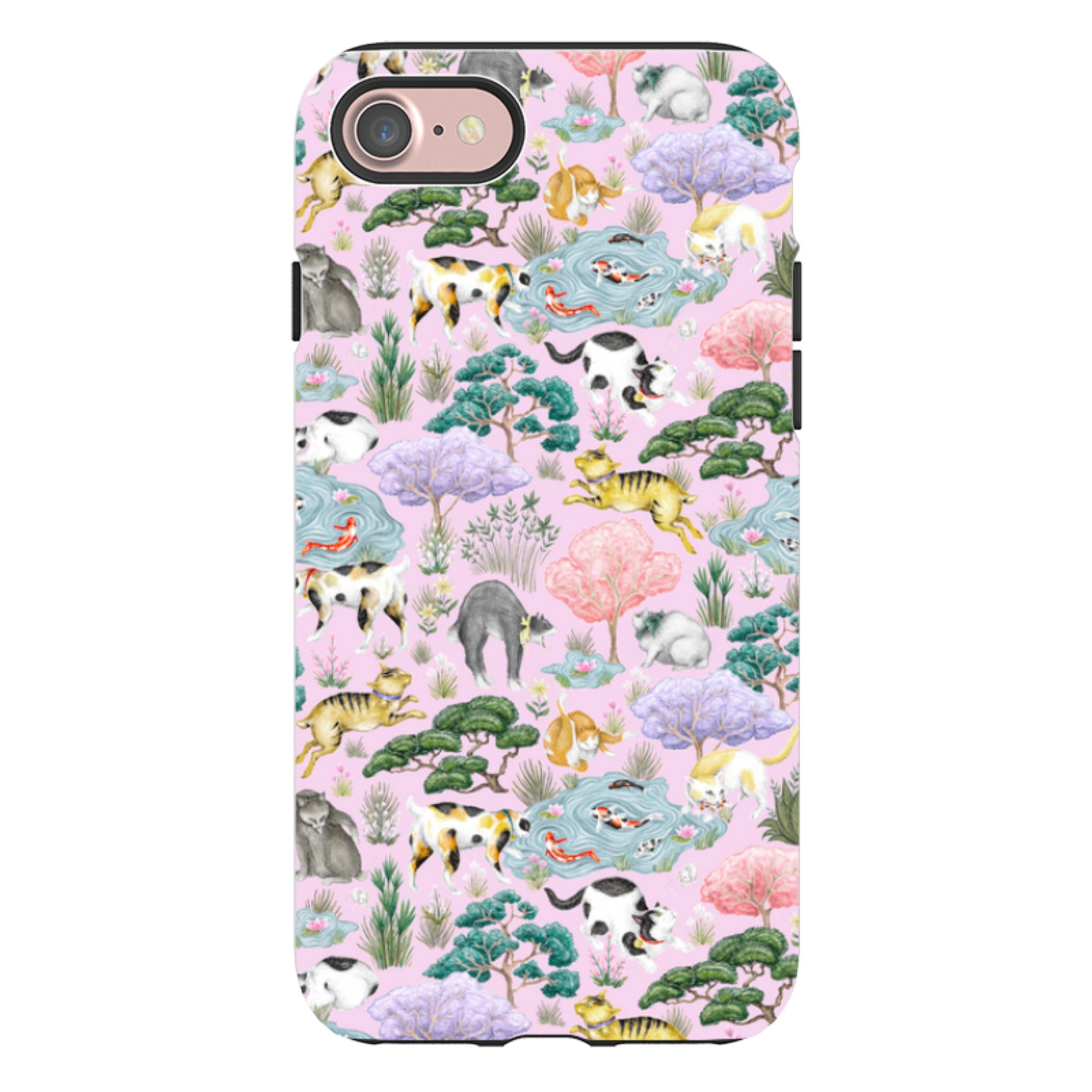 iPhone Tough Case - Cat Garden By Catherine Rowe