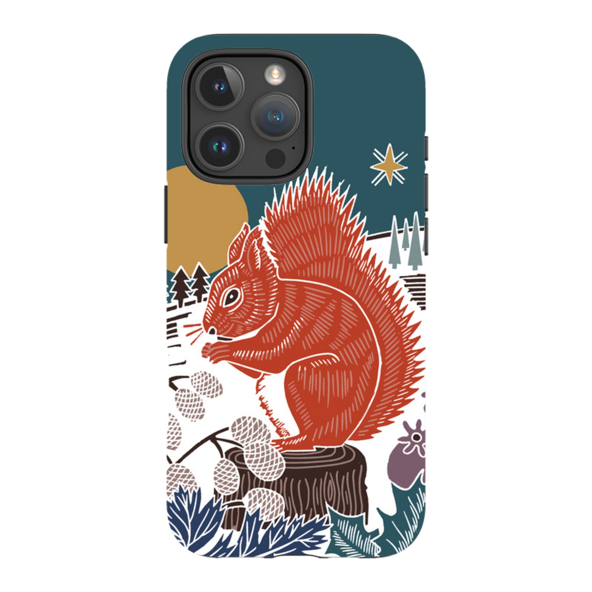 iPhone Tough Case - Winter Squirrel By Kate Heiss