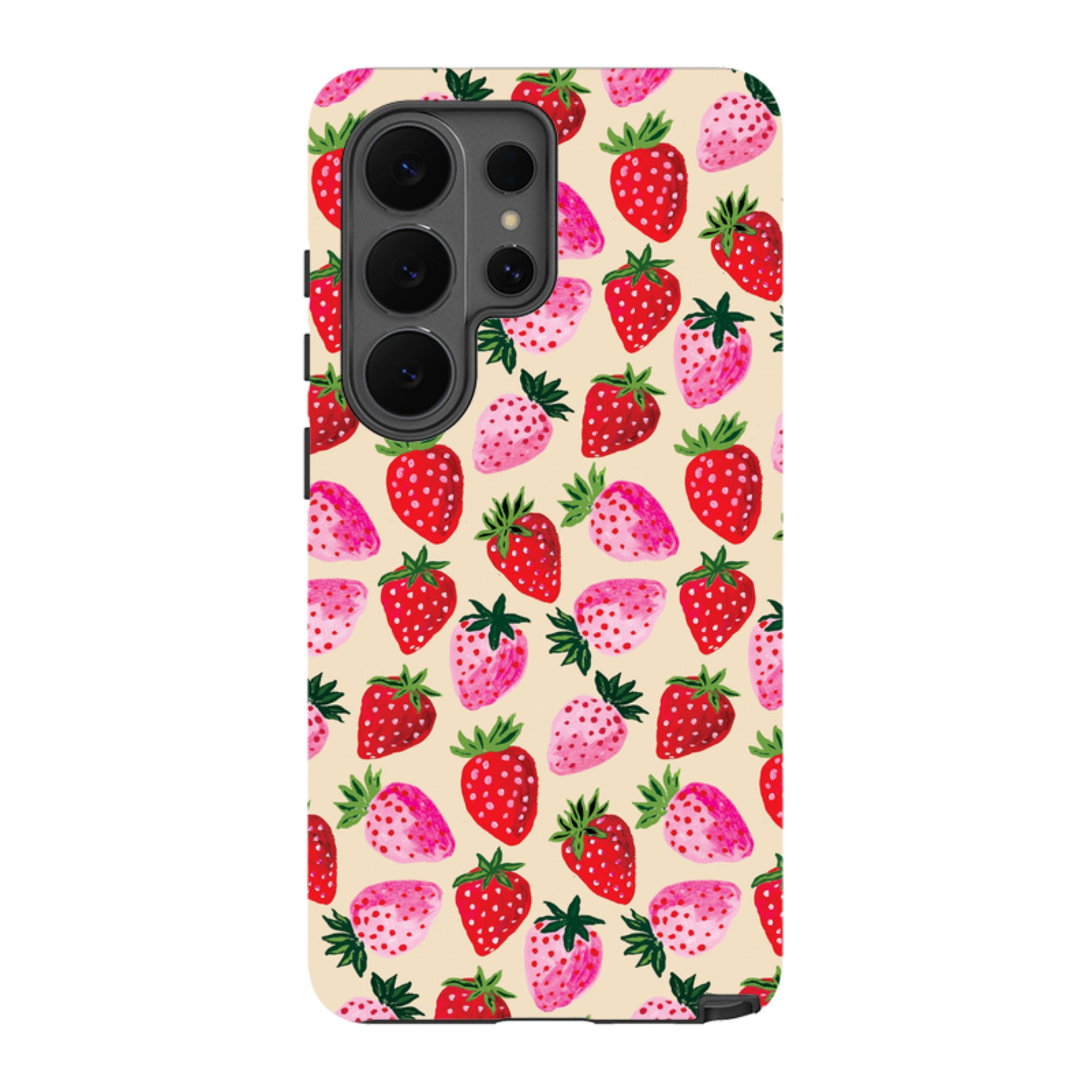 Samsung Tough  Case - Strawberry Scatter Cream By Emma Frances Grant