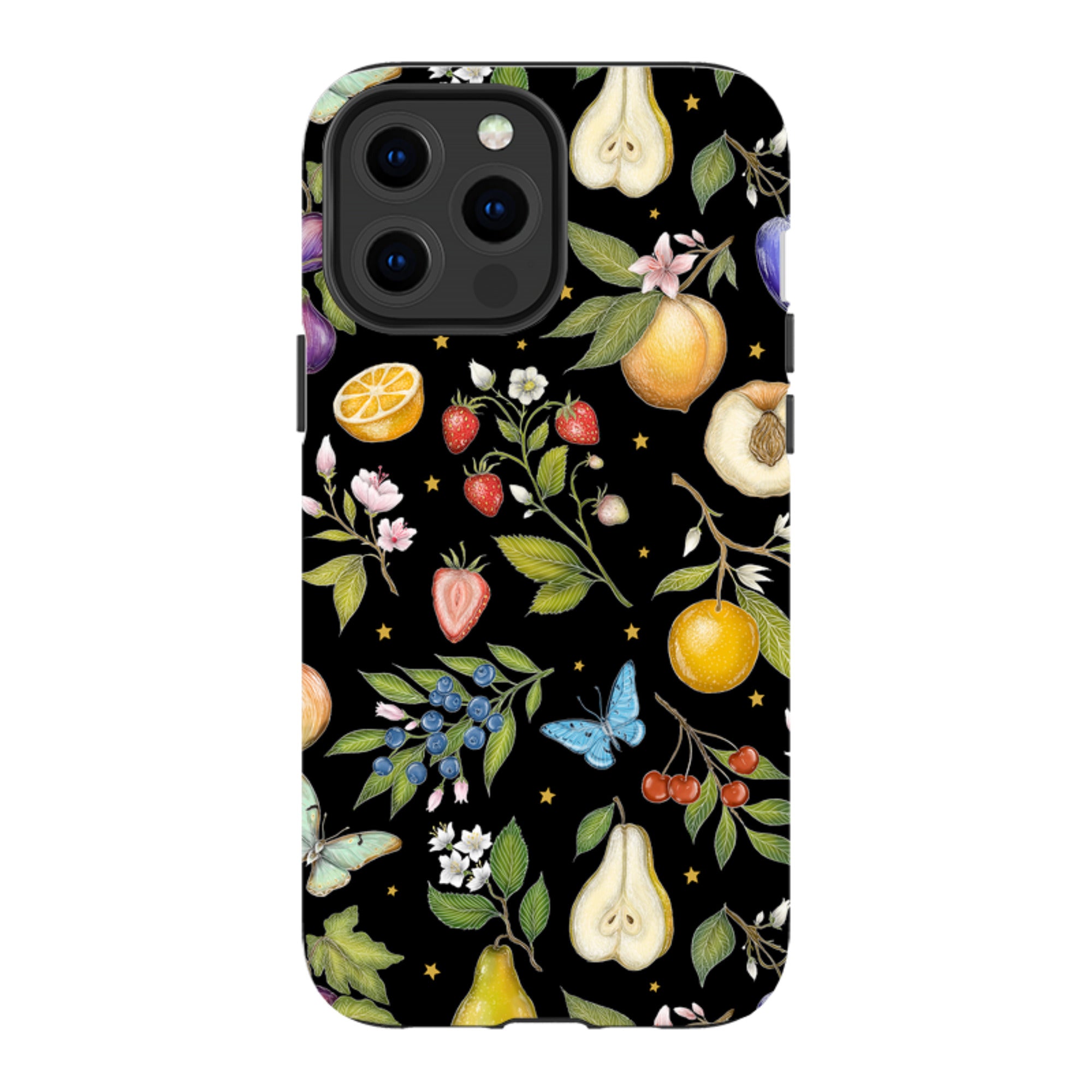 iPhone Tough Case - Black Fruits By Catherine Rowe